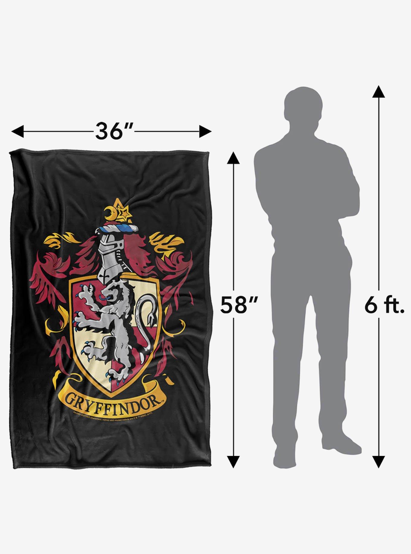 Harry Potter Gryffindor Crest Black 36x58" Throw Blanket, , alternate