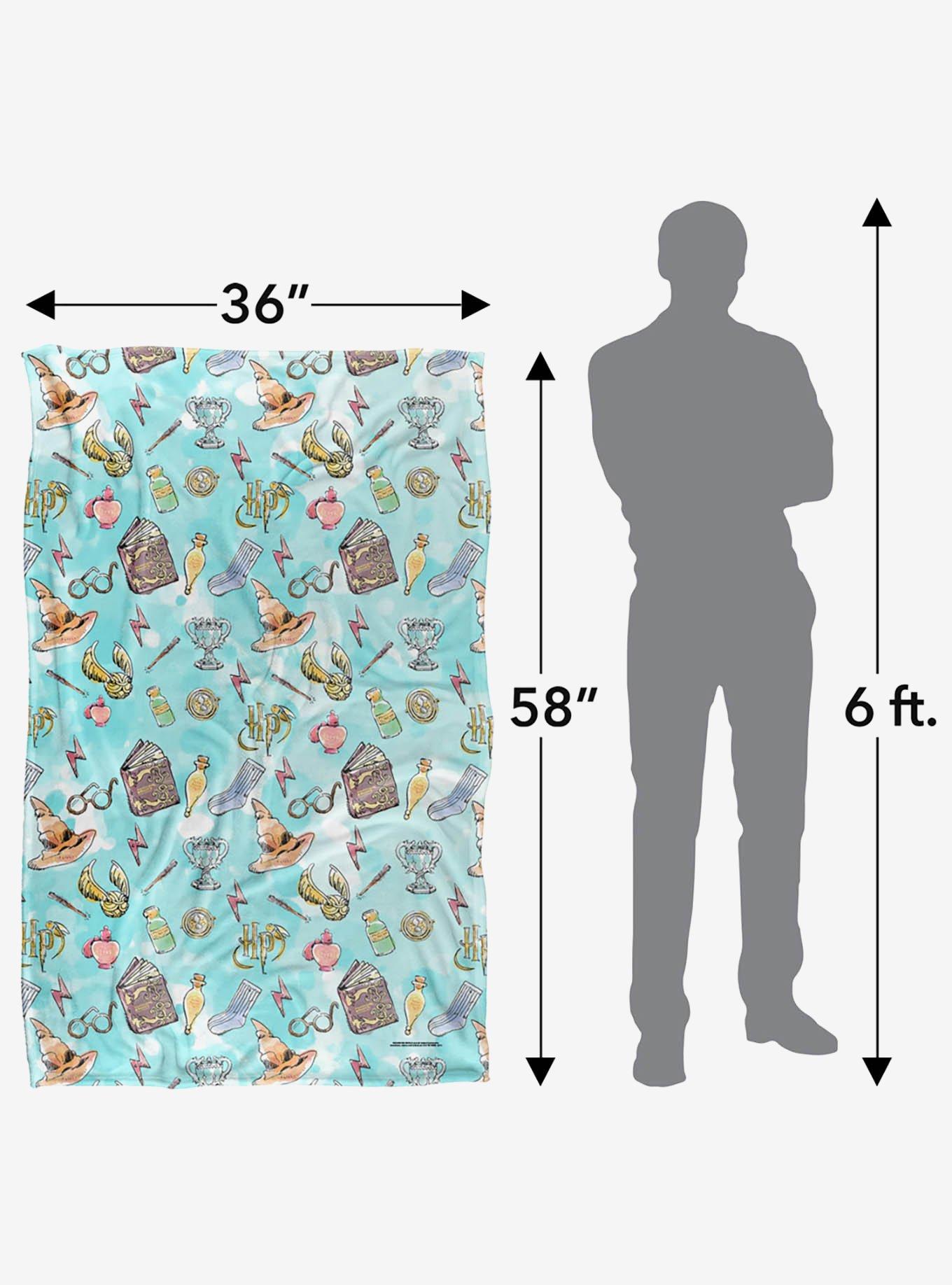 Harry Potter Water Color Pattern 36x58" Throw Blanket, , alternate