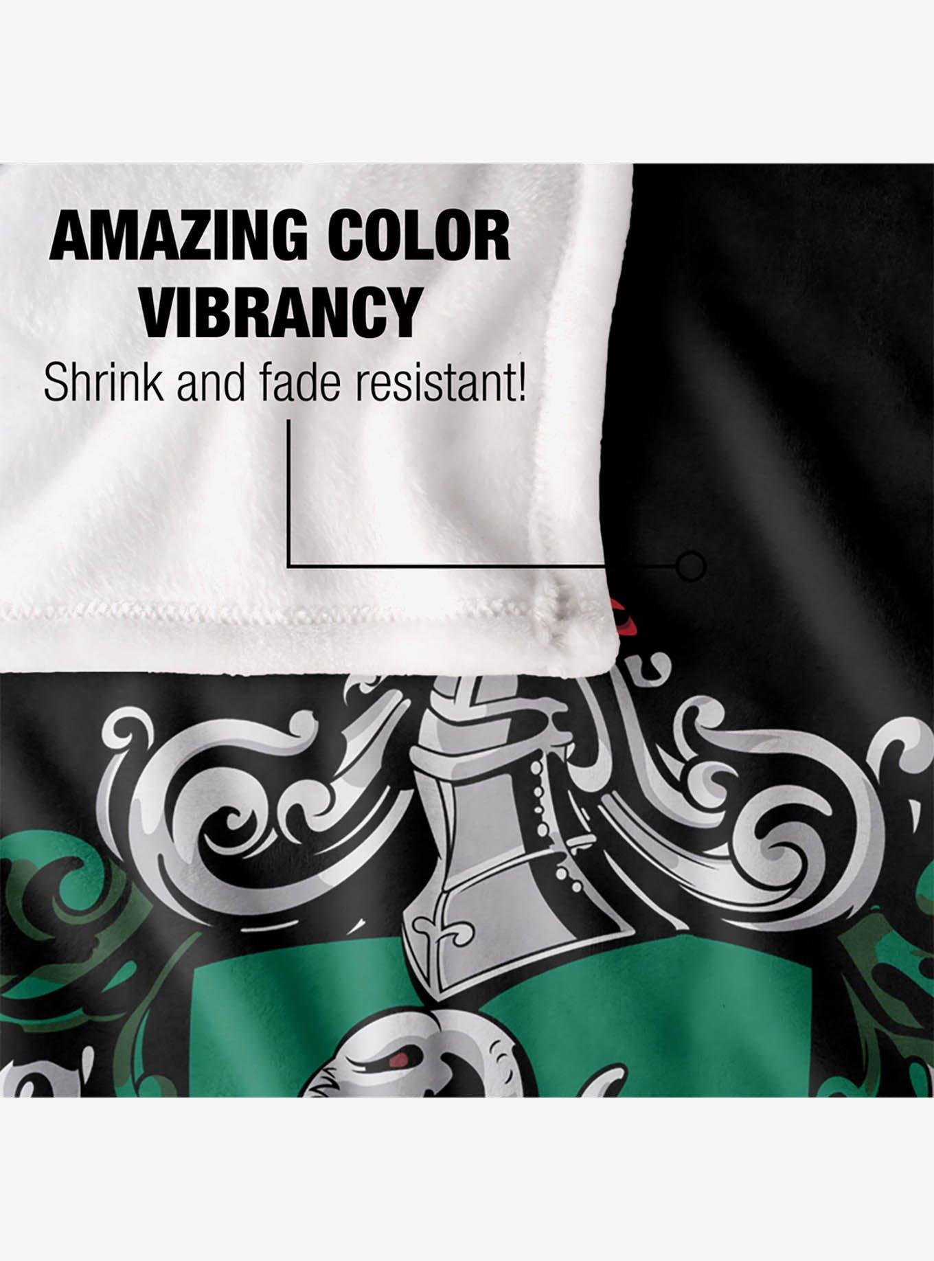 Harry Potter Slytherin Crest Black 36x58" Throw Blanket, , alternate