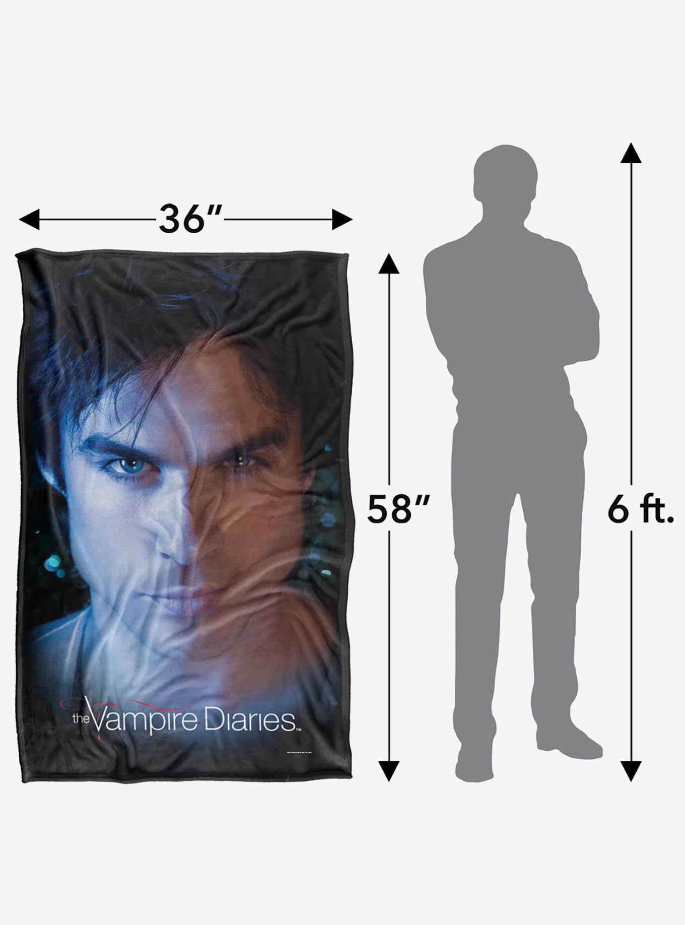 The Vampire Diaries Damon Eyes 36x58" Throw Blanket, , alternate