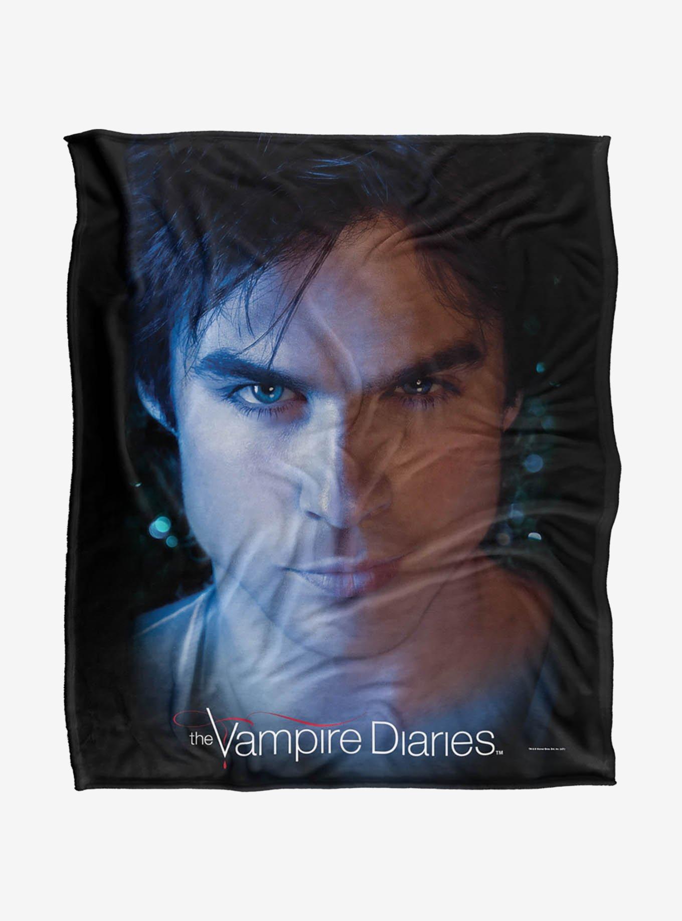 The Vampire Diaries Damon Eyes 50x60" Throw Blanket, , alternate