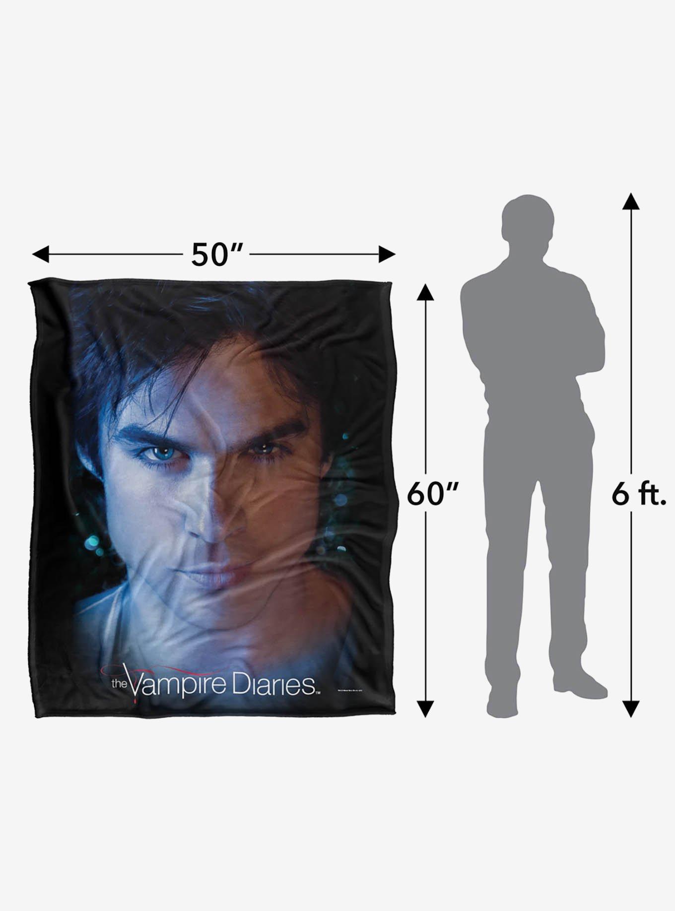 The Vampire Diaries Damon Eyes 50x60" Throw Blanket, , alternate