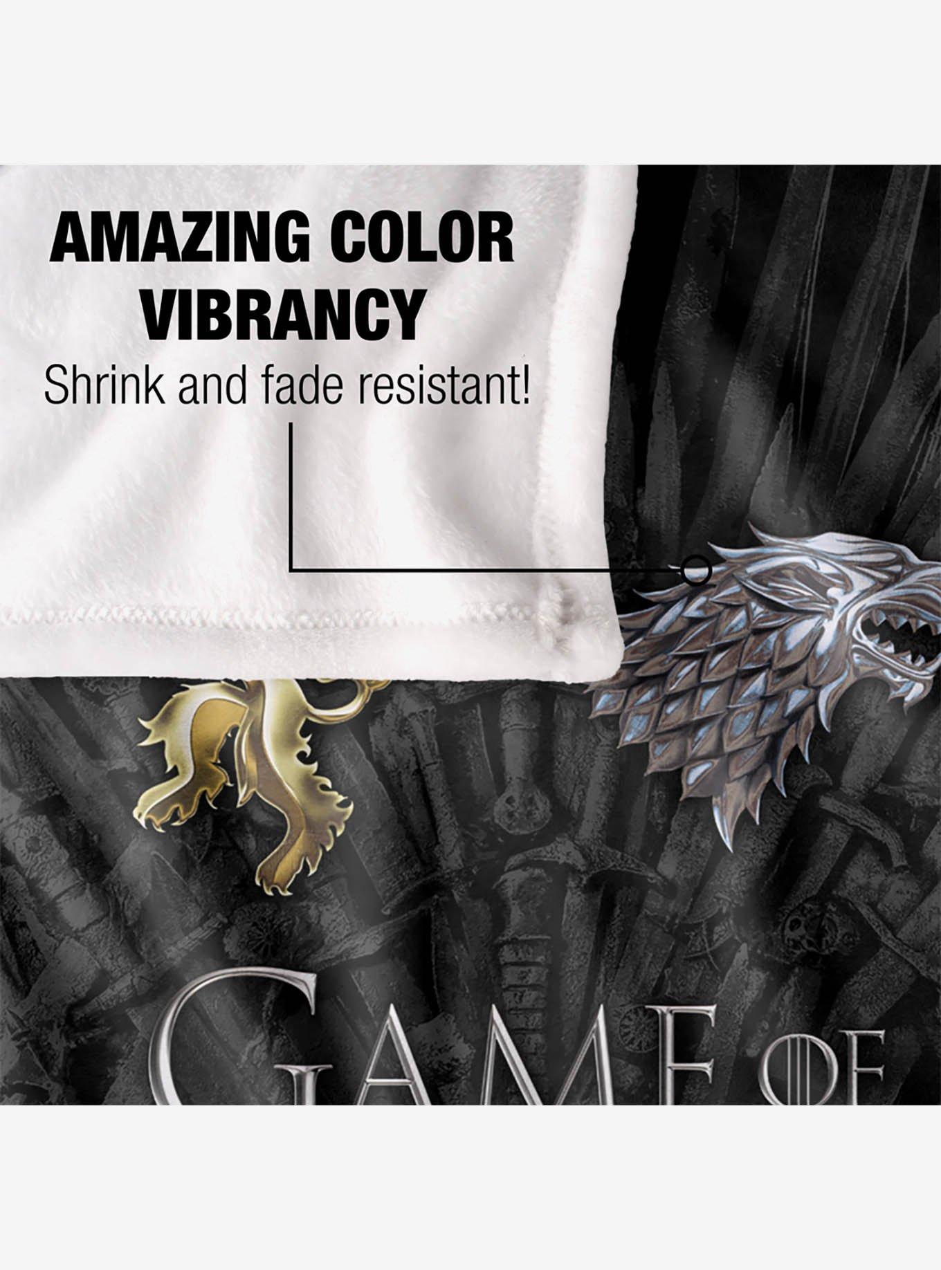 Game of Thrones Chrome House Sigils 36x58" Throw Blanket, , alternate