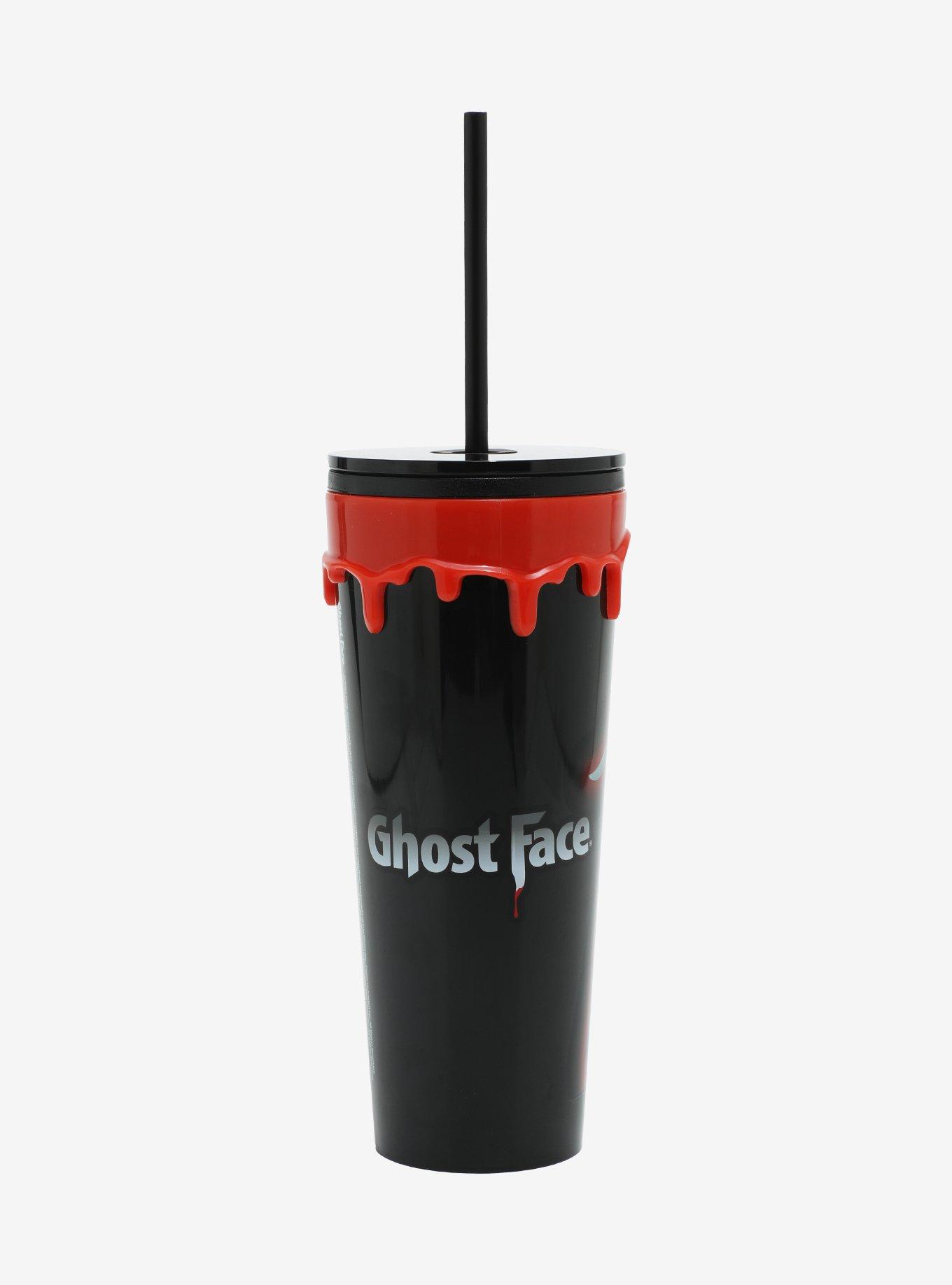 Ghost Face Red Drippy Acrylic Travel Cup, , hi-res