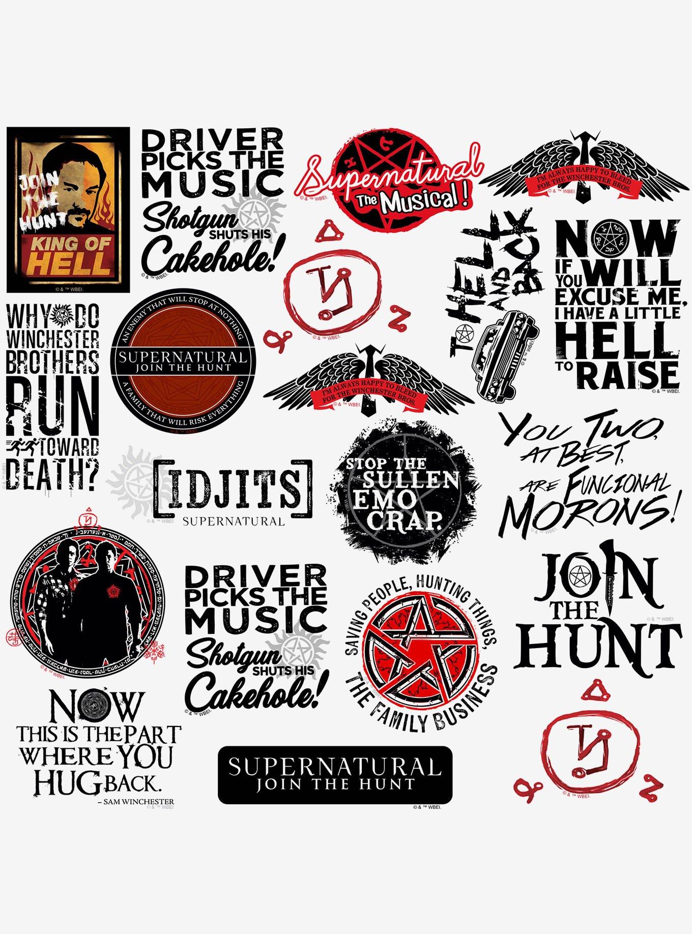 Supernatural Limited Color 100ct Vinyl Stickers Variety Pack, , alternate