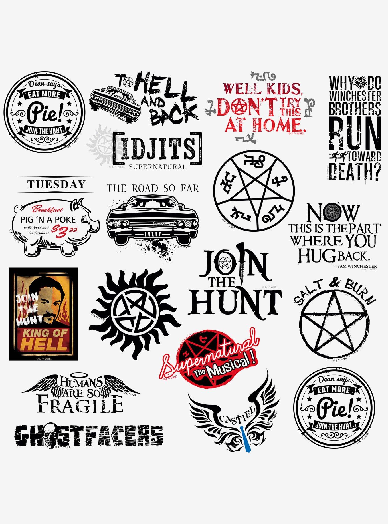 Supernatural Limited Color 100ct Vinyl Stickers Variety Pack, , alternate