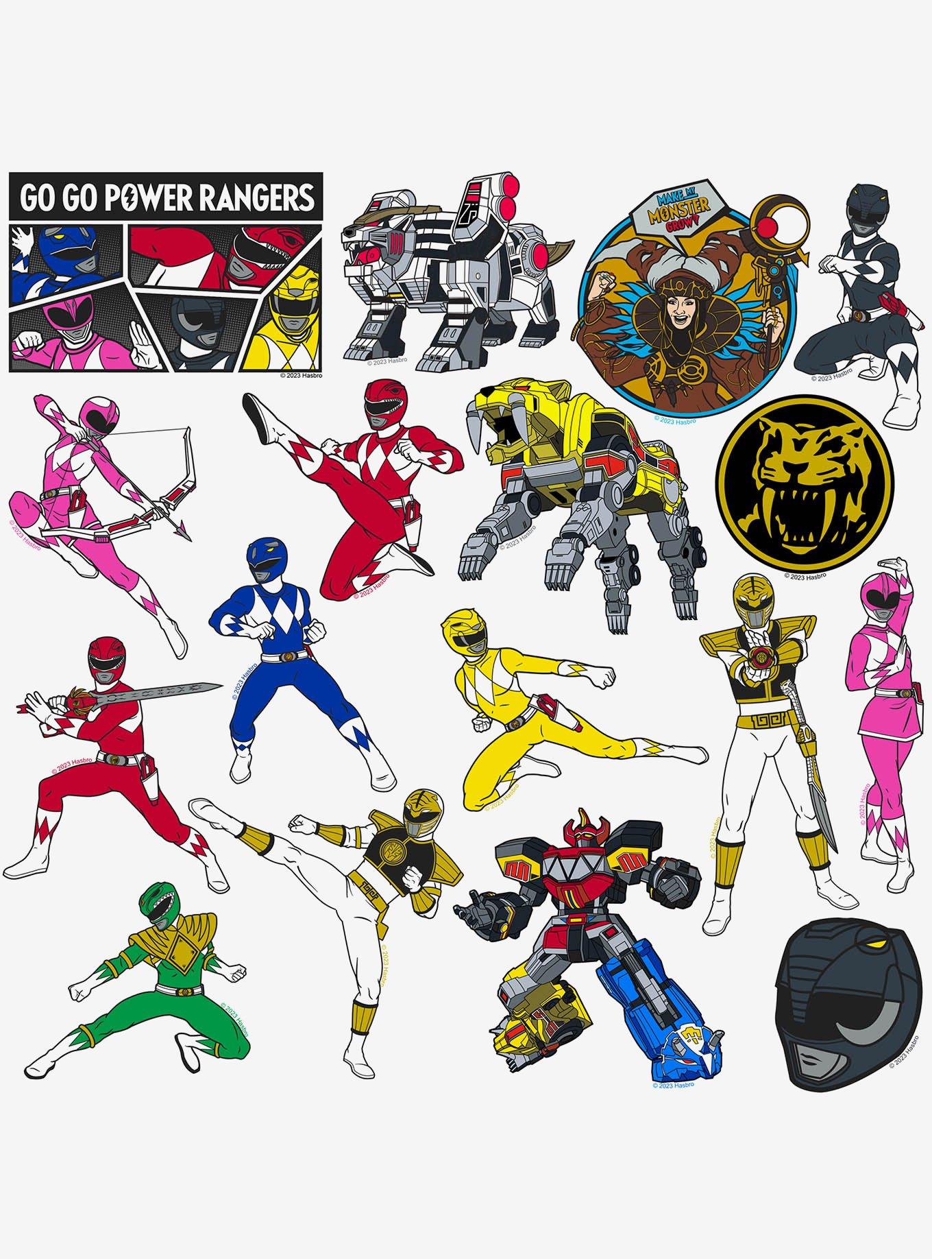 Mighty Morphin Power Rangers 100ct Vinyl Stickers Variety Pack, , alternate