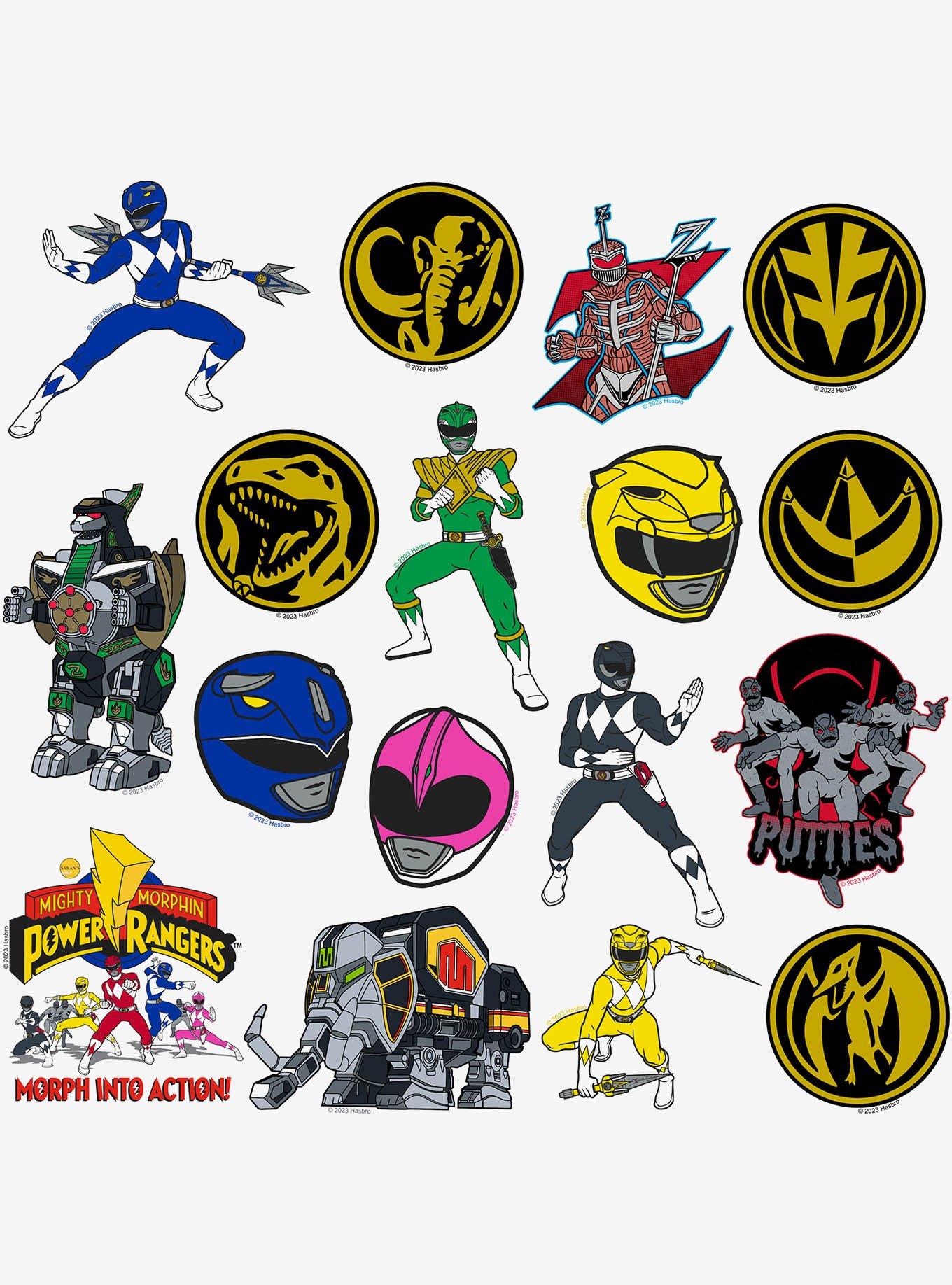Mighty Morphin Power Rangers 100ct Vinyl Stickers Variety Pack, , alternate