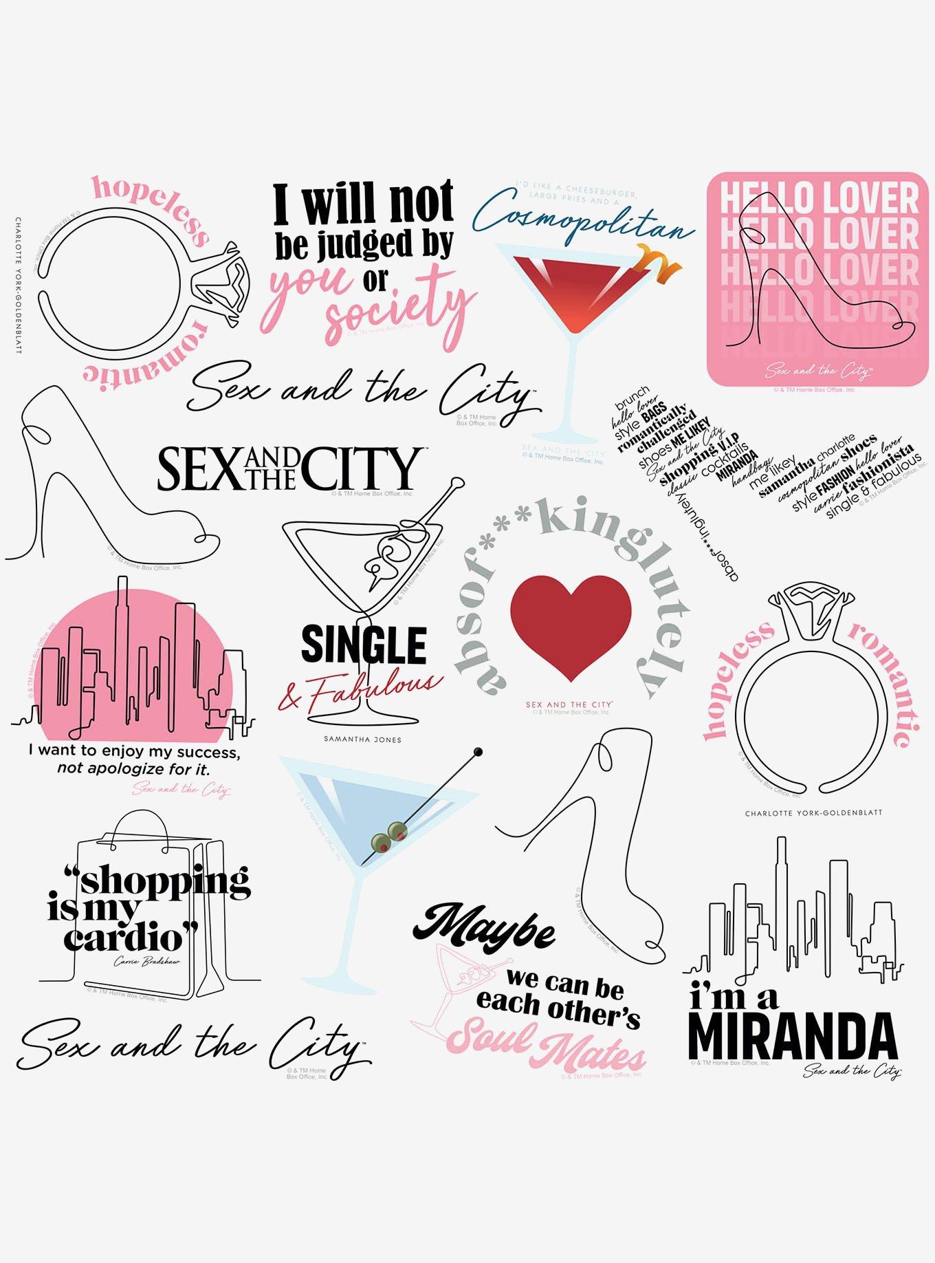 Sex and the City 100ct Vinyl Stickers Variety Pack, , alternate