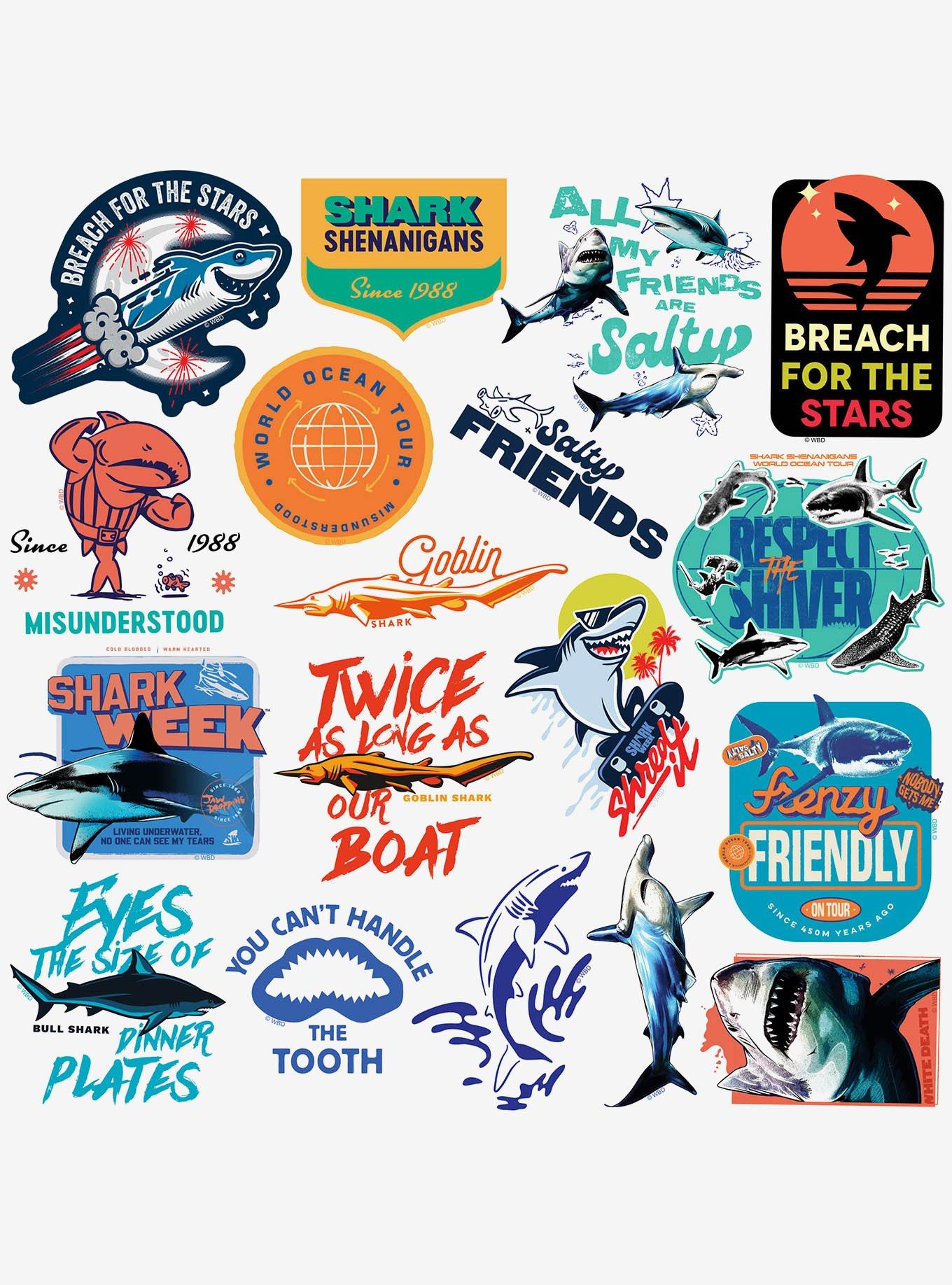 Shark Week 100ct Vinyl Stickers Variety Pack, , alternate