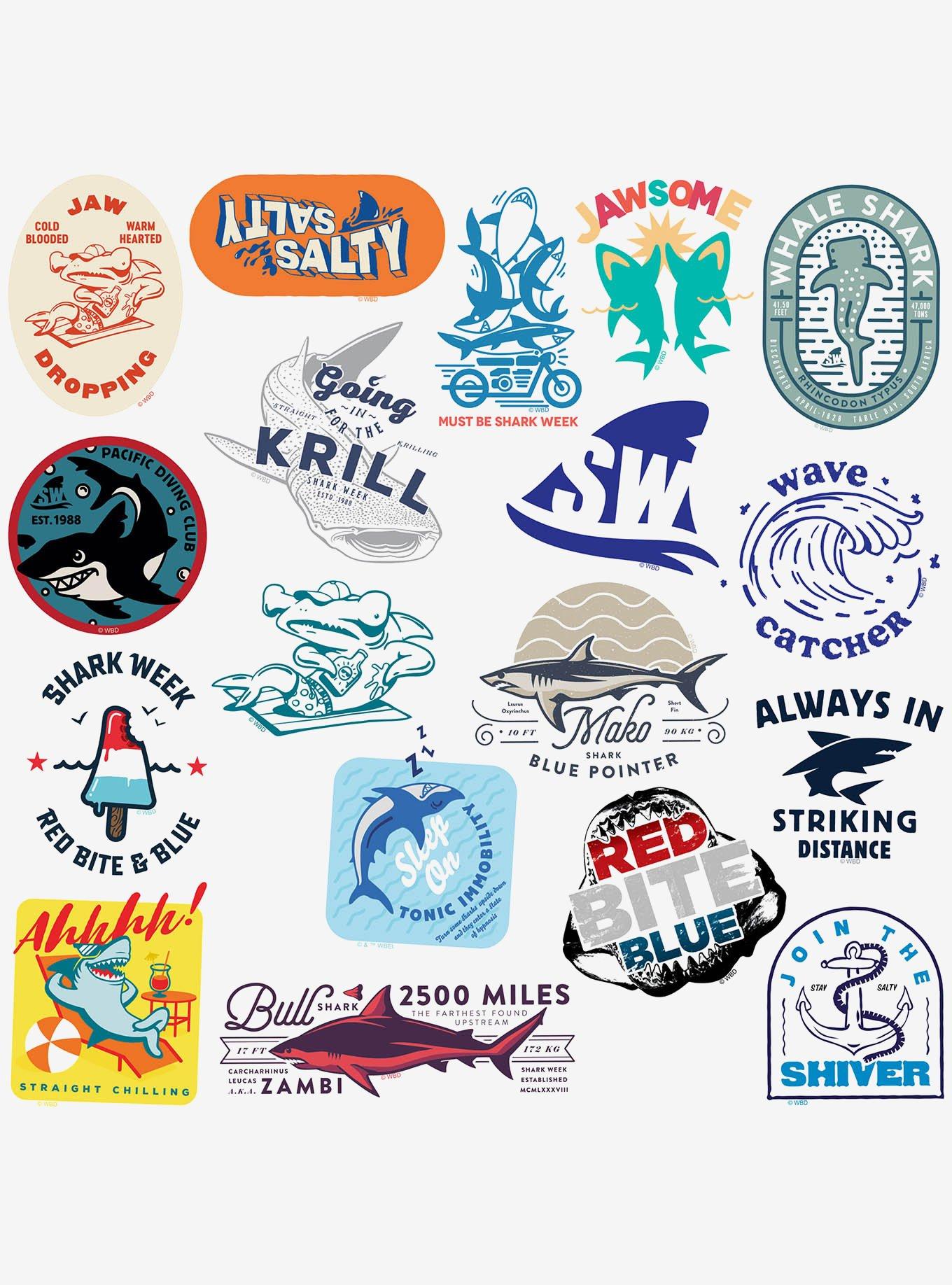 Shark Week 100ct Vinyl Stickers Variety Pack, , alternate