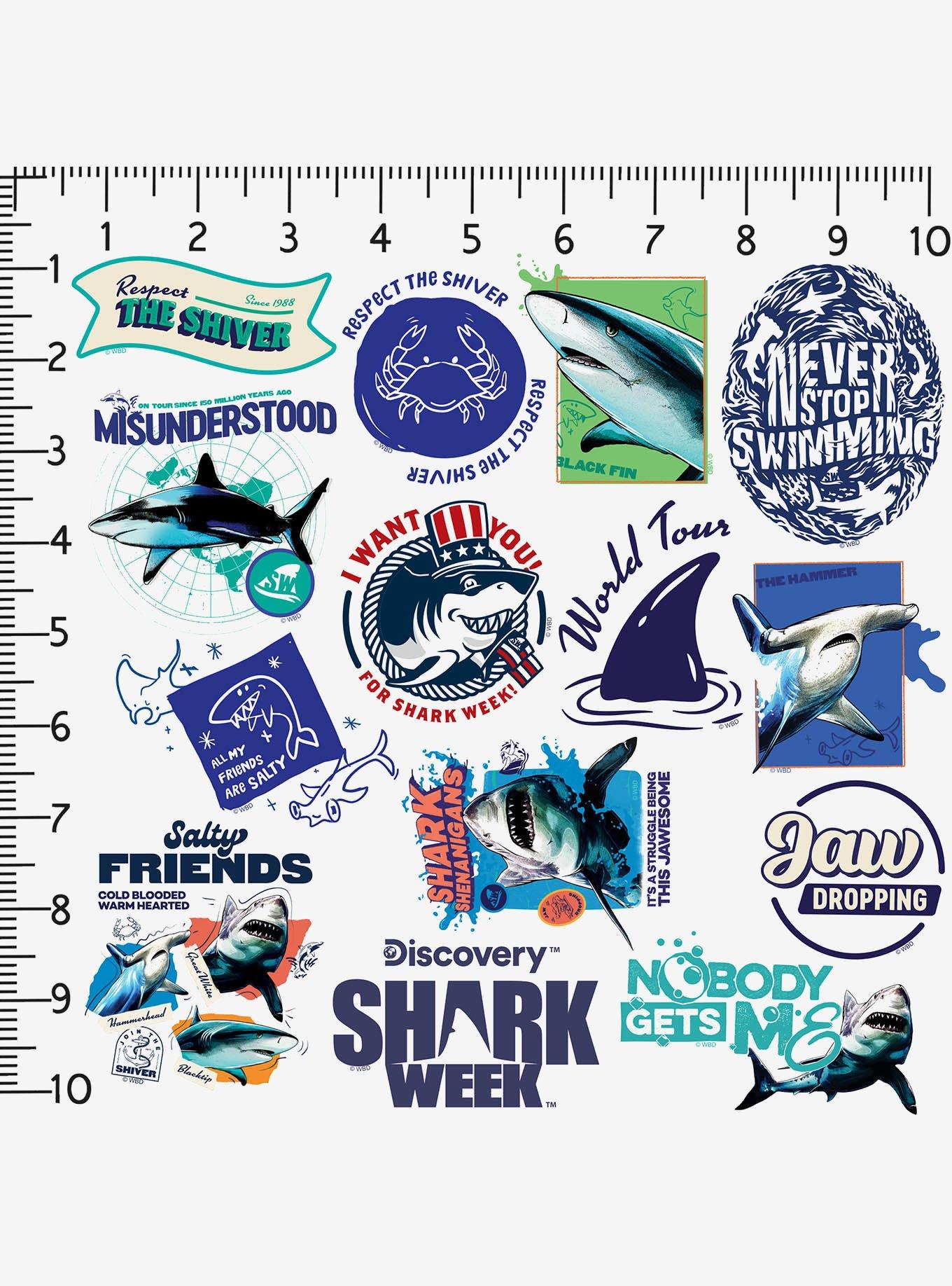 Shark Week 100ct Vinyl Stickers Variety Pack, , alternate