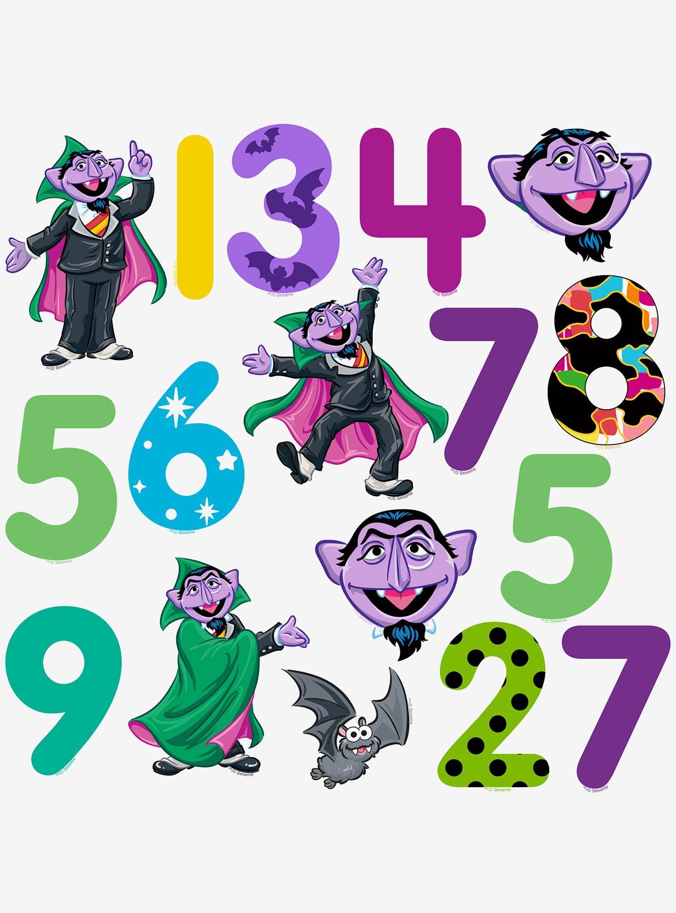 Sesame Street Count Von Count Numbers 100ct Vinyl Stickers Variety Pack, , alternate