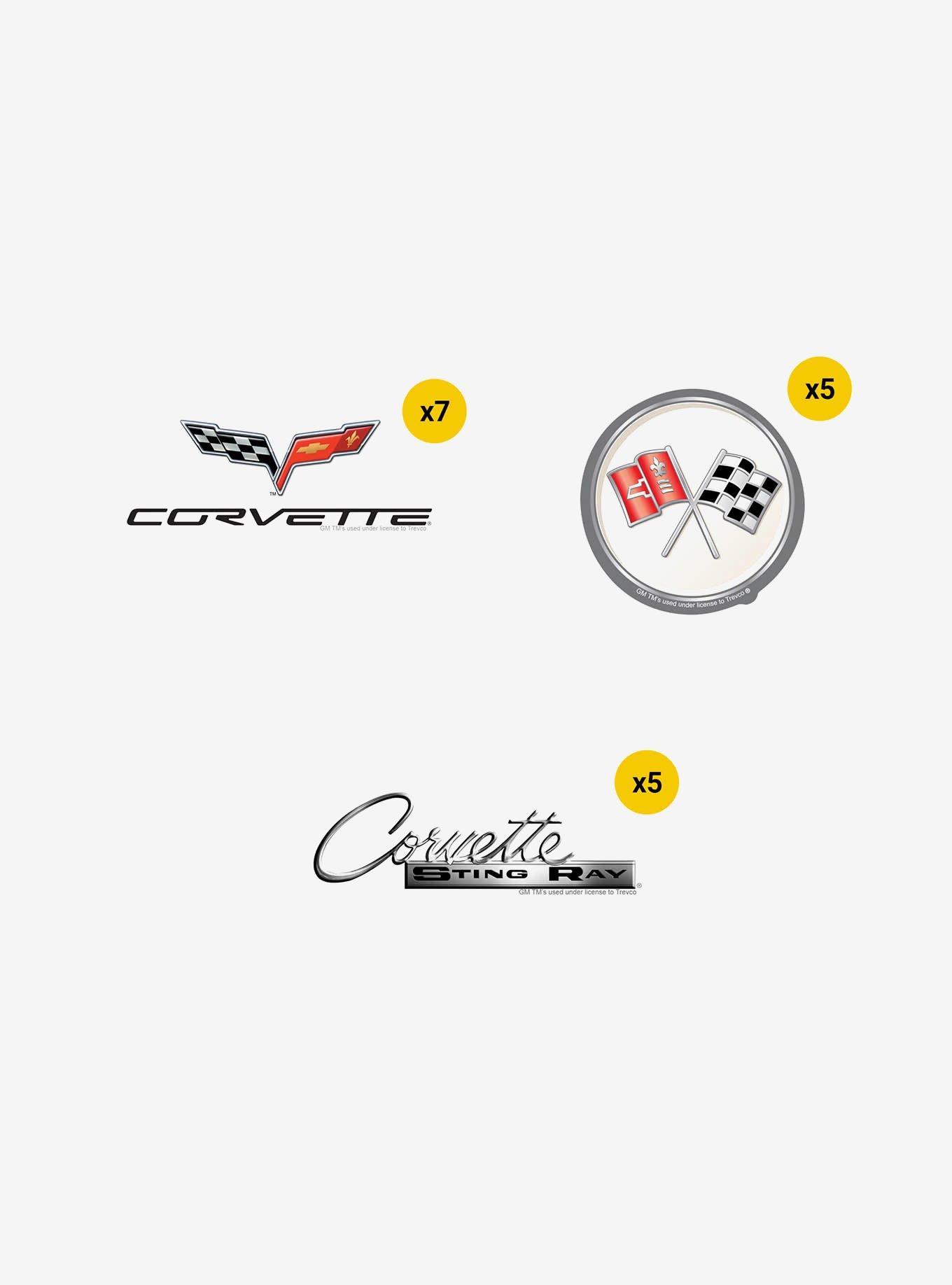 Chevrolet Corvette 100ct Vinyl Stickers Variety Pack, , alternate