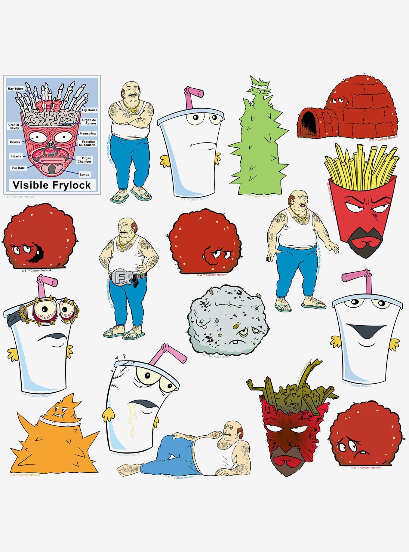 Aqua Teen Hunger Force Character 100ct Vinyl Stickers Variety Pack, , alternate