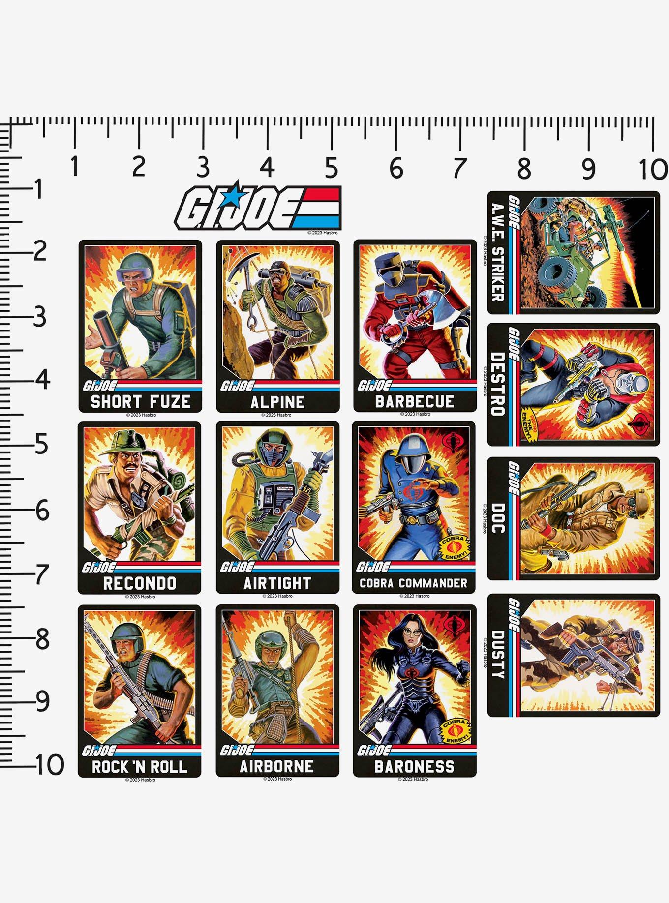 G.I. Joe Retro Card 100ct Vinyl Stickers Variety Pack, , alternate