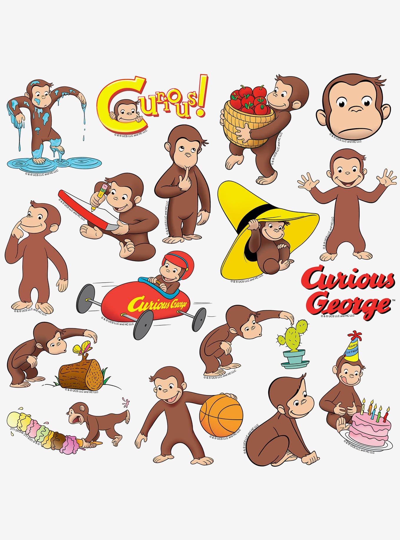 Curious George Character 100ct Vinyl Stickers Variety Pack, , alternate