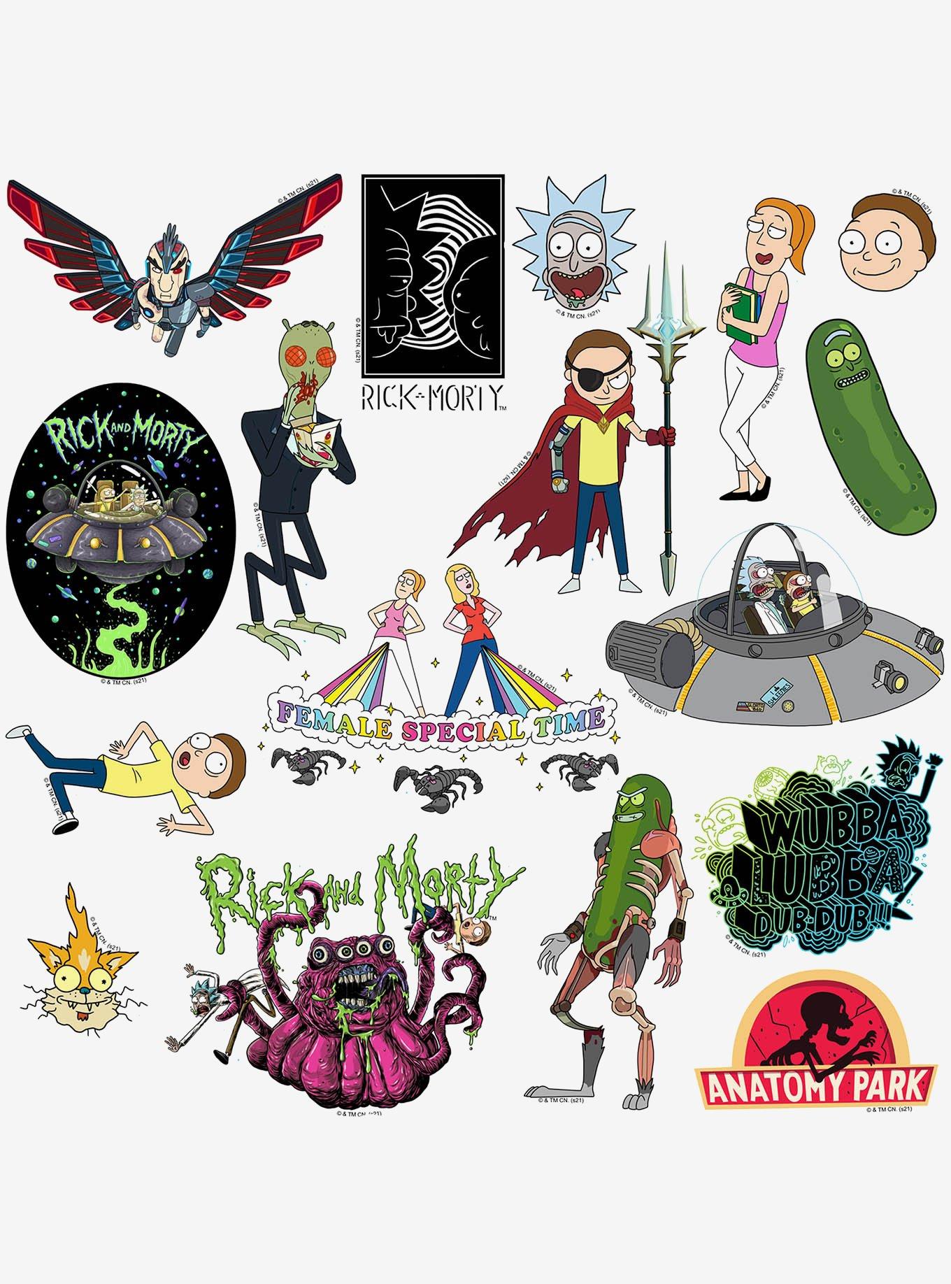 Rick and Morty 100ct Vinyl Stickers Variety Pack, , alternate