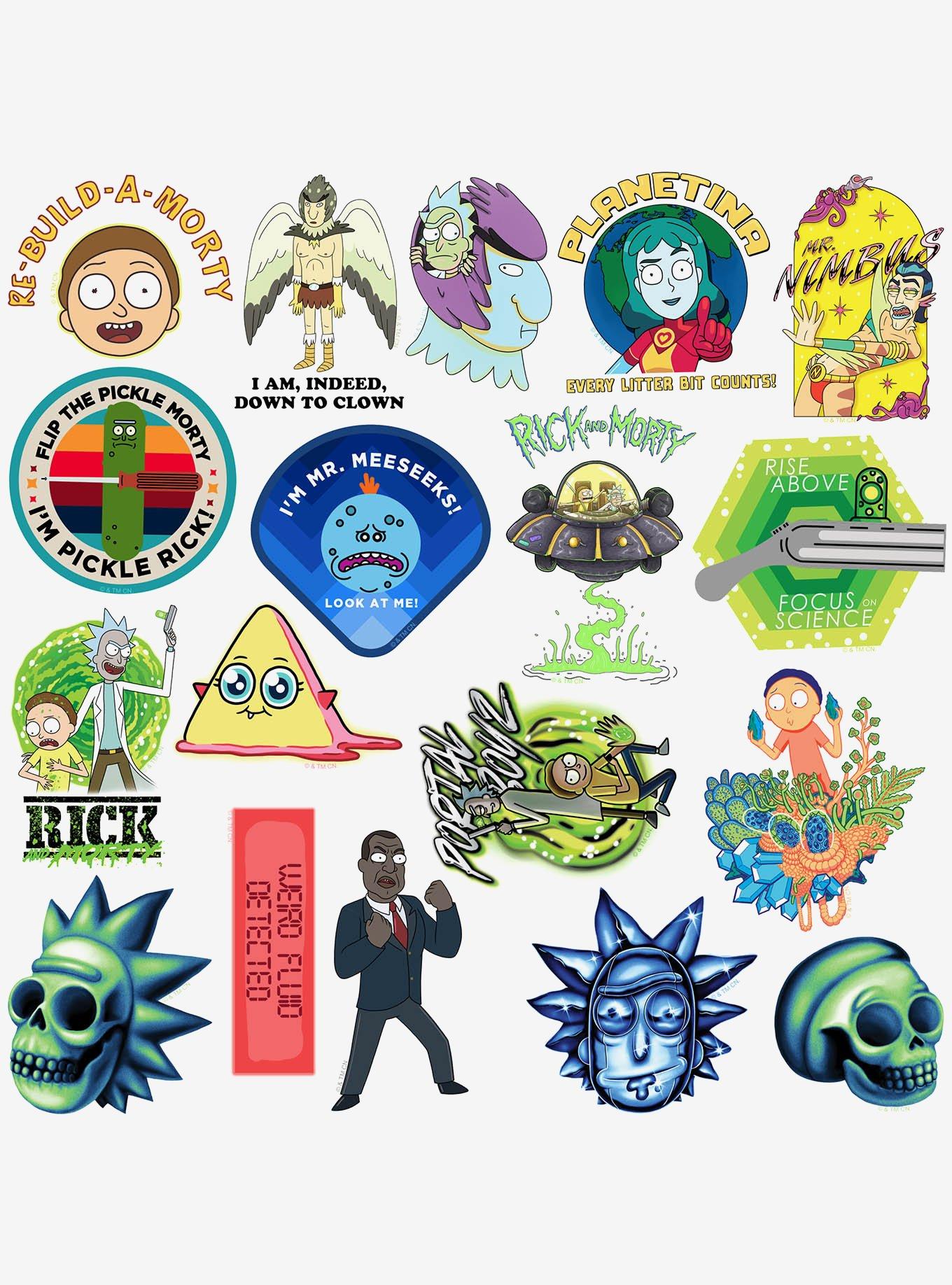 Rick and Morty Trendy 100ct Vinyl Stickers Variety Pack, , alternate