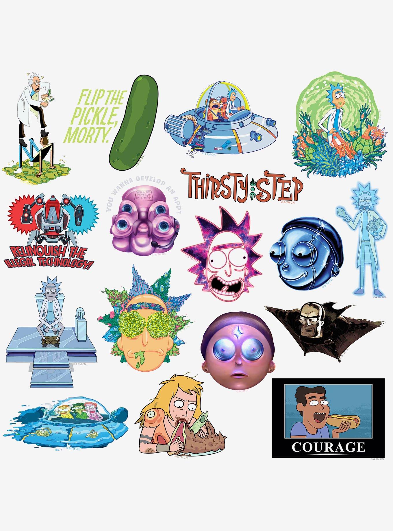 Rick and Morty Trendy 100ct Vinyl Stickers Variety Pack, , alternate
