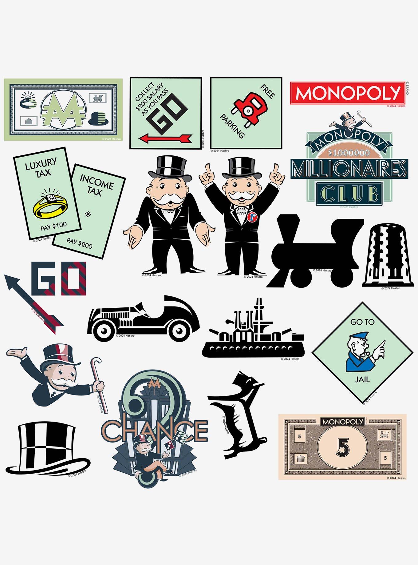 Monopoly 100ct Vinyl Stickers Variety Pack, , alternate