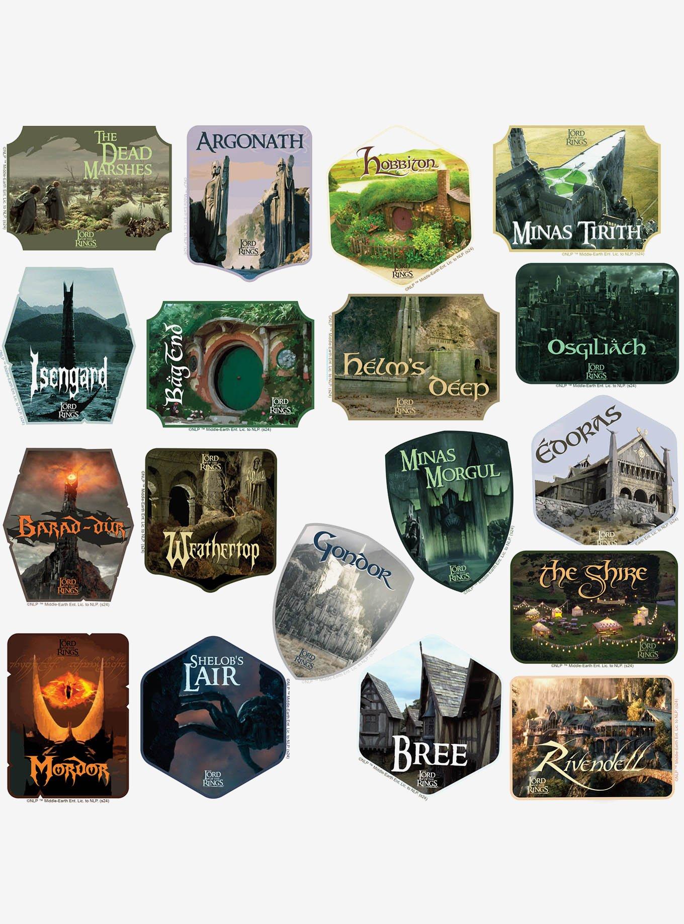 Lord of the Rings Location Badges 100ct Vinyl Stickers Variety Pack, , alternate