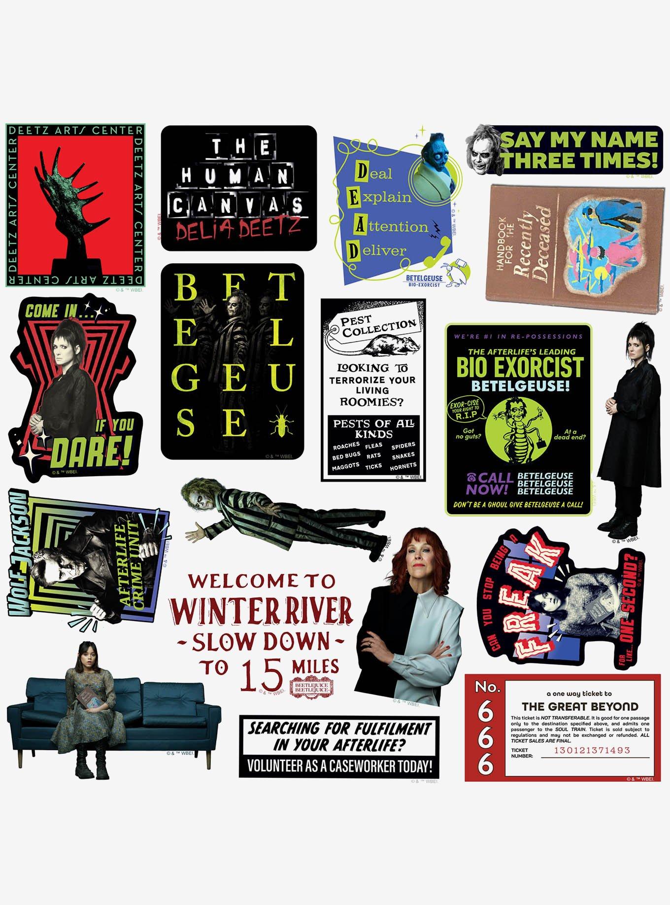 Beetlejuice Beetlejuice 100ct Vinyl Stickers Variety Pack, , alternate