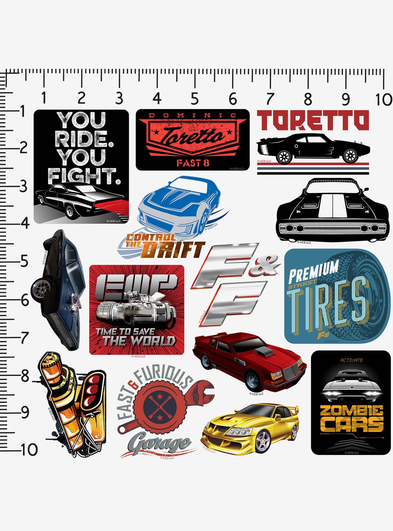 Fast & Furious 100ct Vinyl Stickers Variety Pack, , alternate
