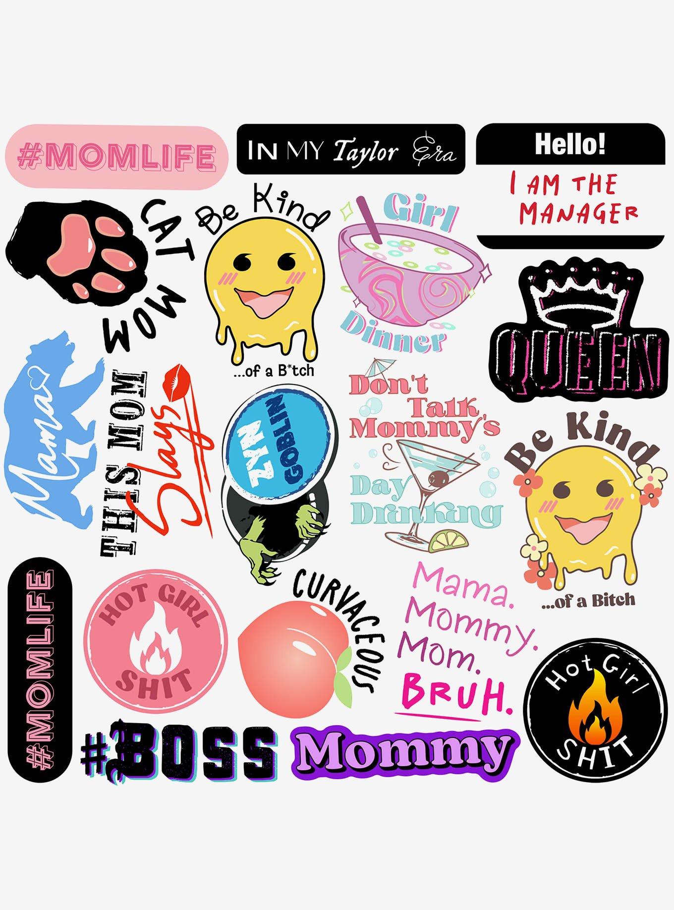 Funny Mom 100ct Vinyl Stickers Variety Pack, , alternate