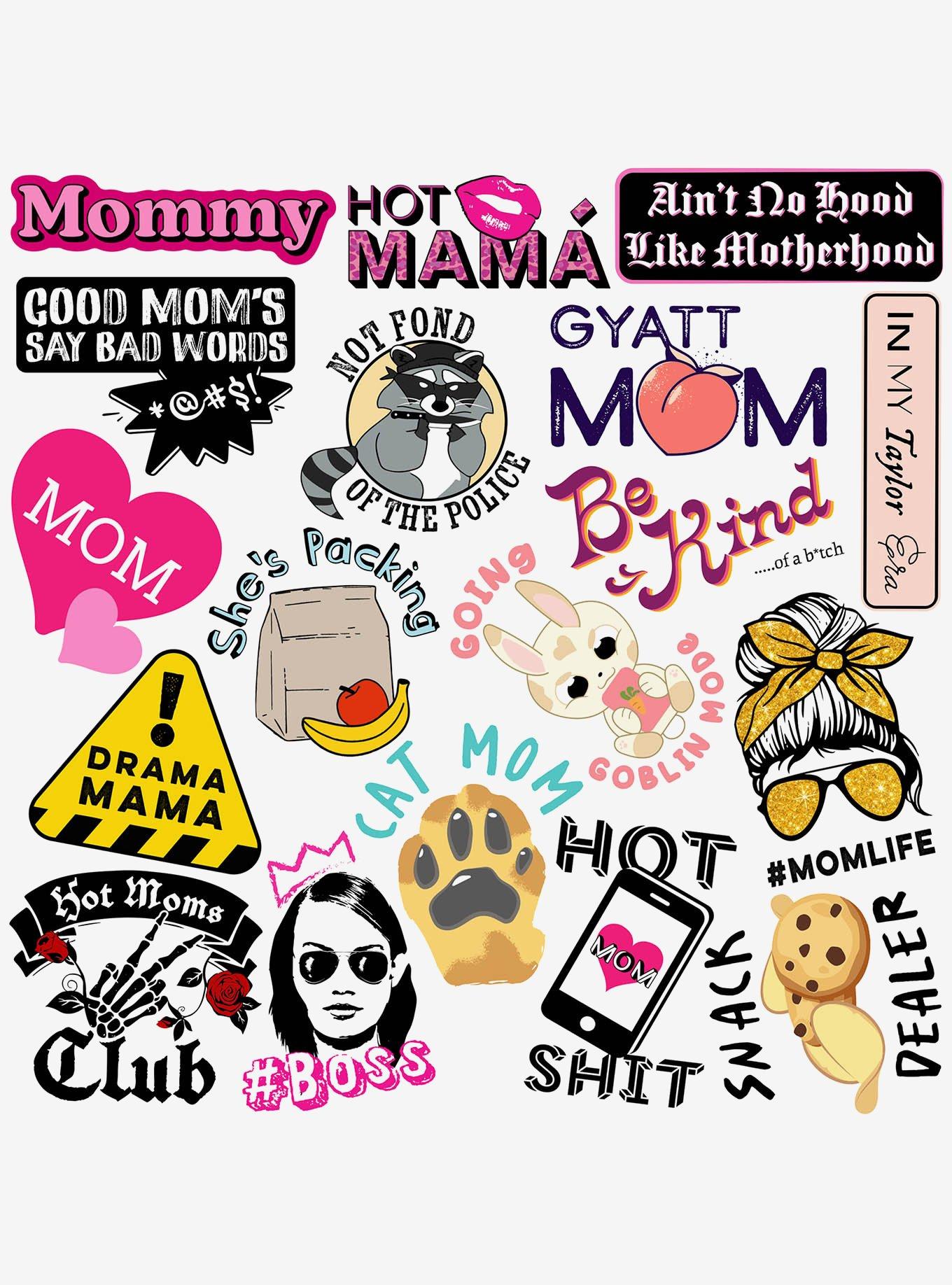 Funny Mom 100ct Vinyl Stickers Variety Pack, , alternate