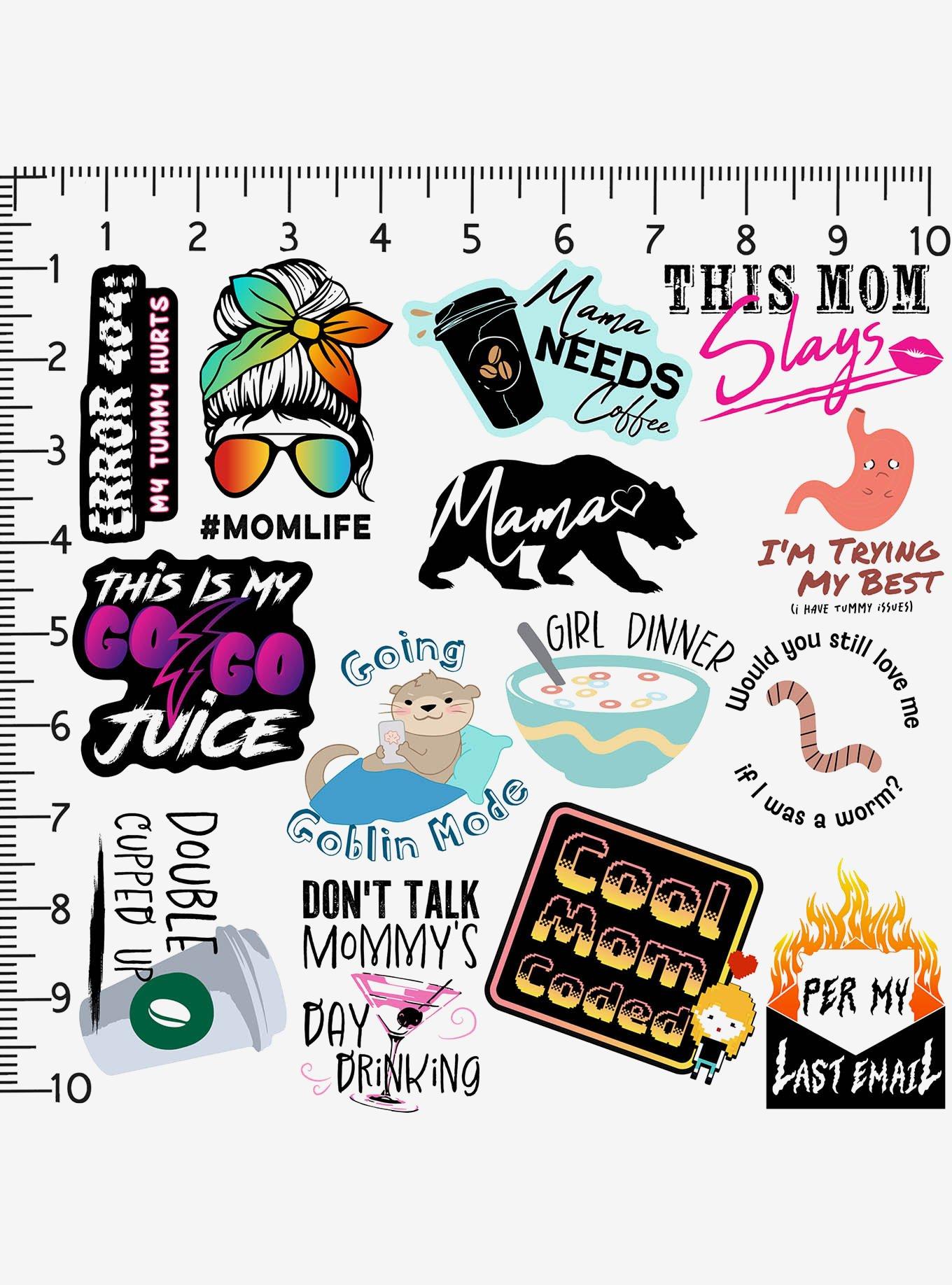 Funny Mom 100ct Vinyl Stickers Variety Pack, , alternate