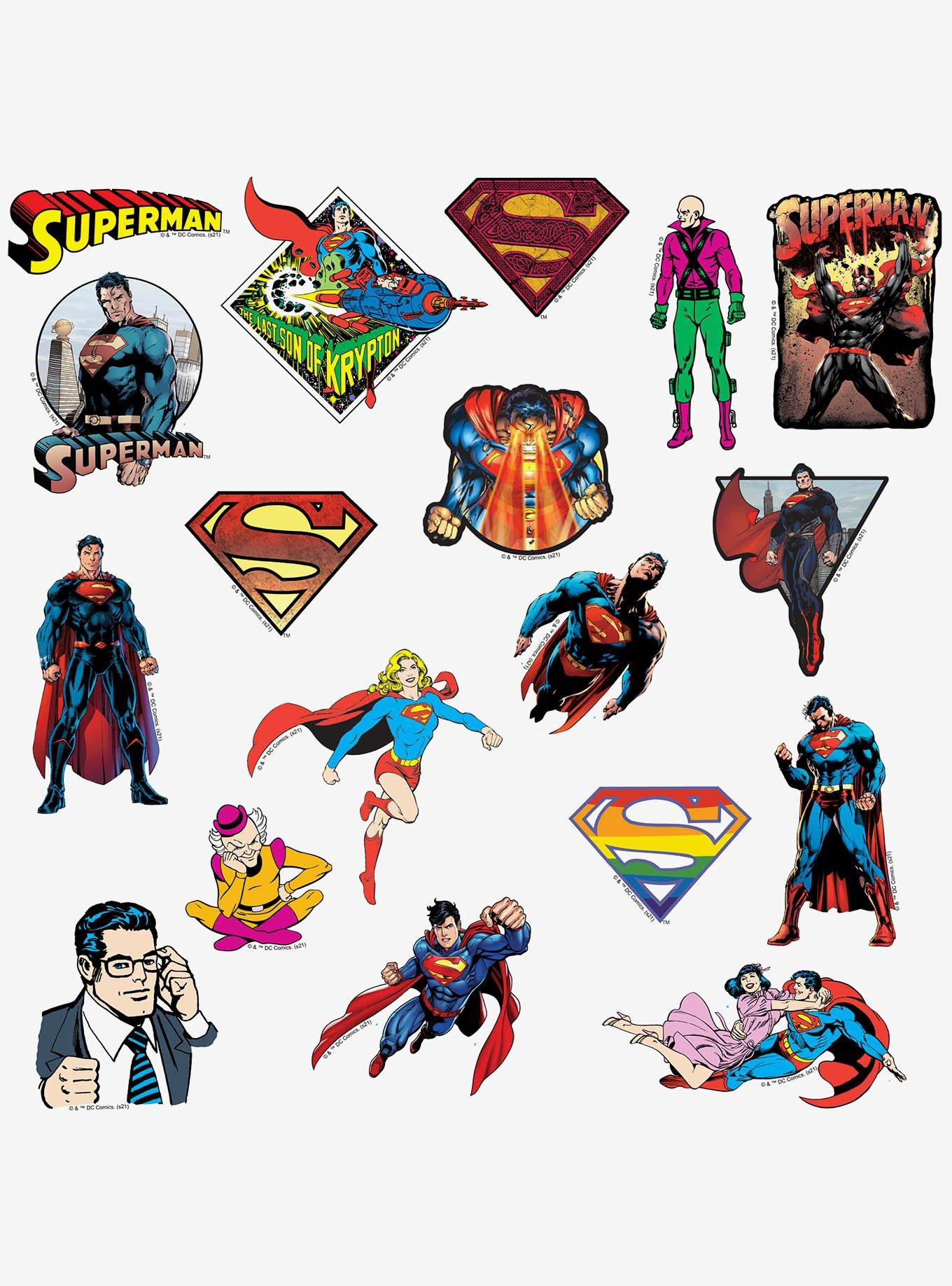 DC Comics Superman 100ct Vinyl Stickers Variety Pack, , alternate