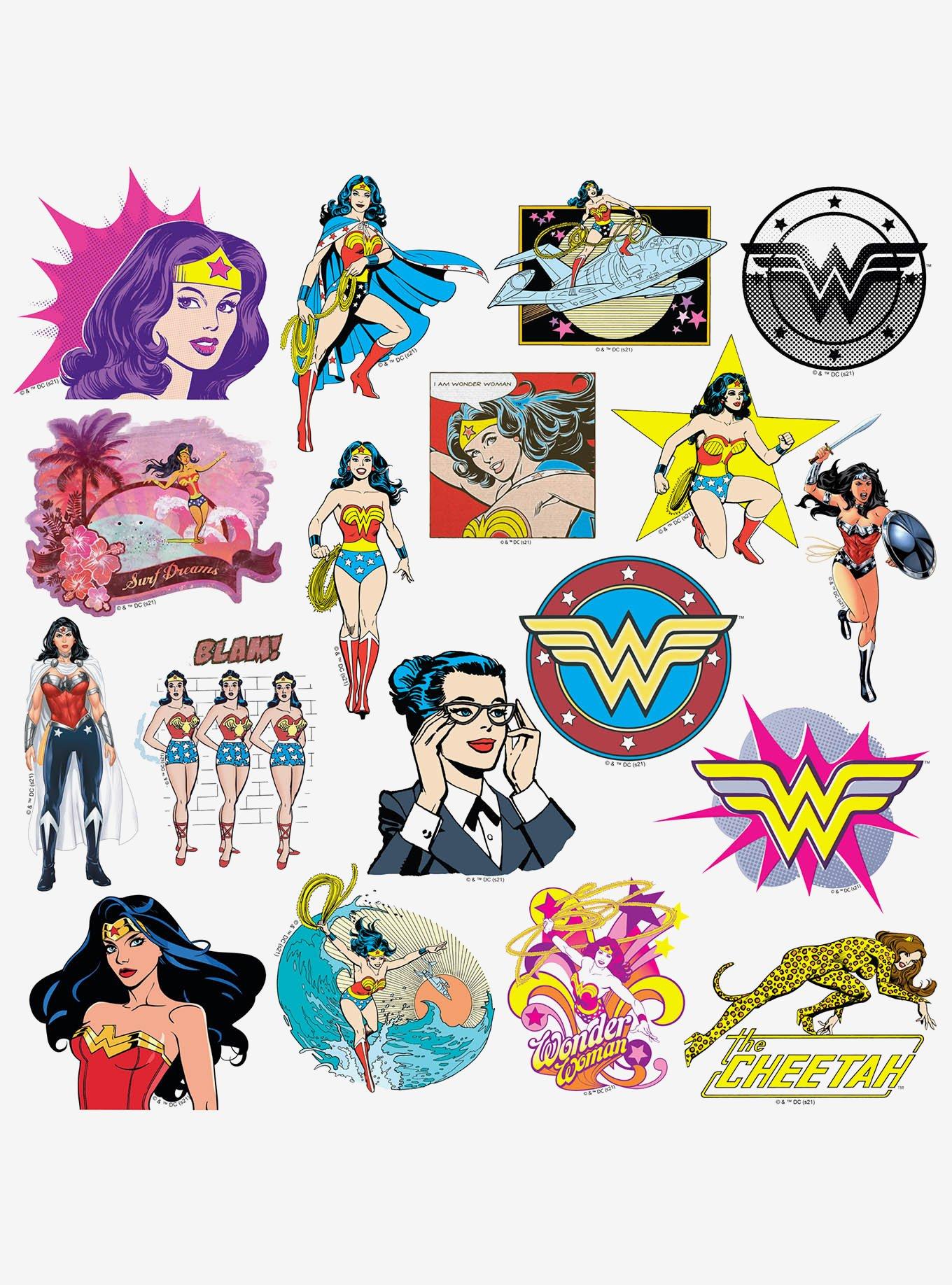 DC Comics Wonder Woman 100ct Vinyl Stickers Variety Pack, , alternate