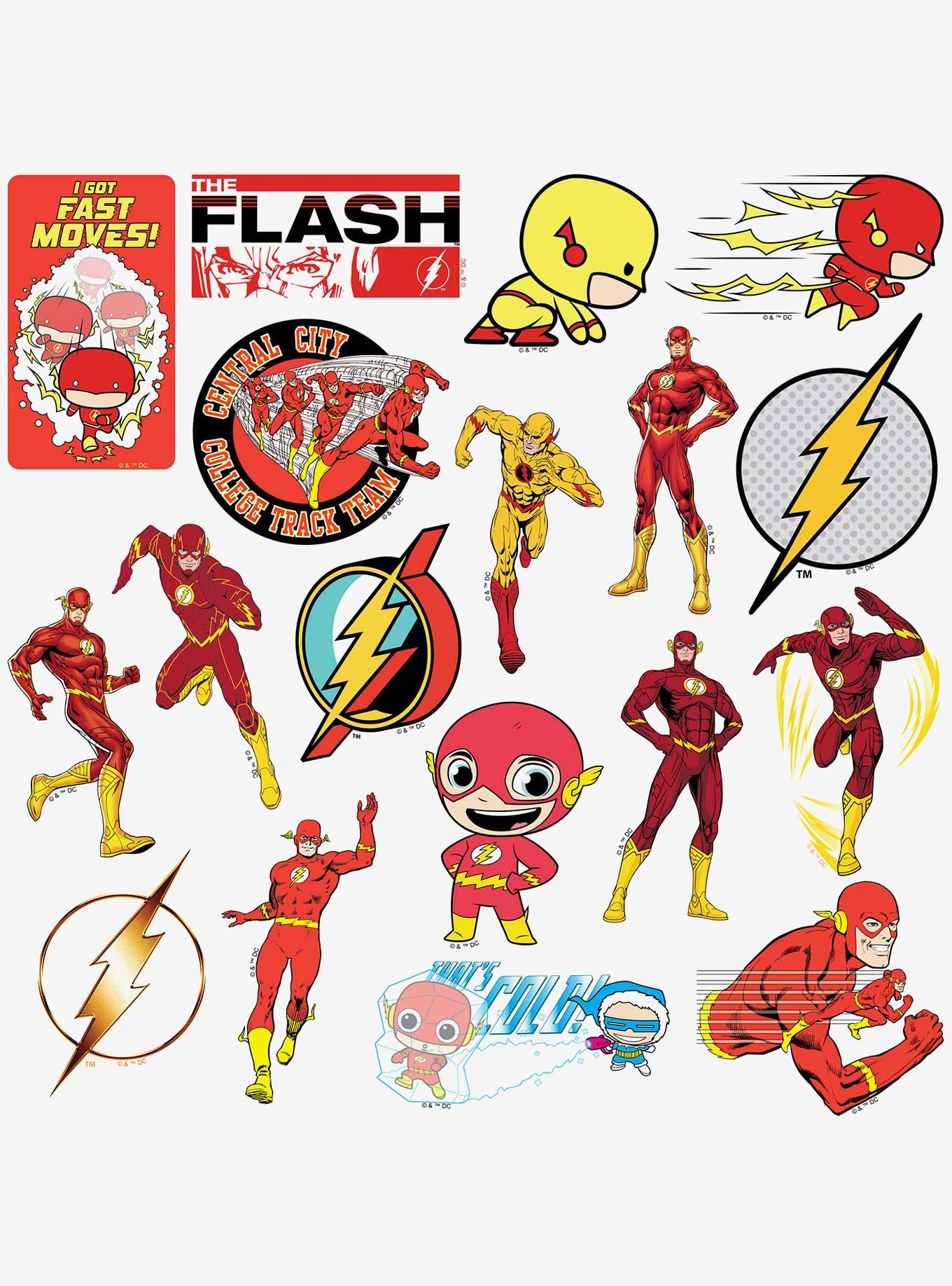 DC Comics The Flash Variety 100ct Vinyl Stickers Variety Pack, , alternate