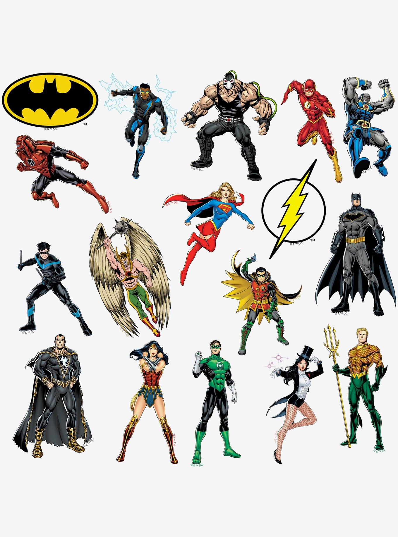 DC Comics Justice League Core Characters 100ct Vinyl Stickers Variety Pack, , alternate