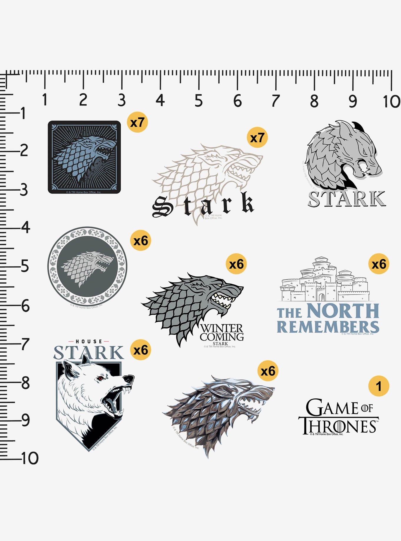 Game of Thrones House Stark 100ct Vinyl Stickers Variety Pack, , alternate