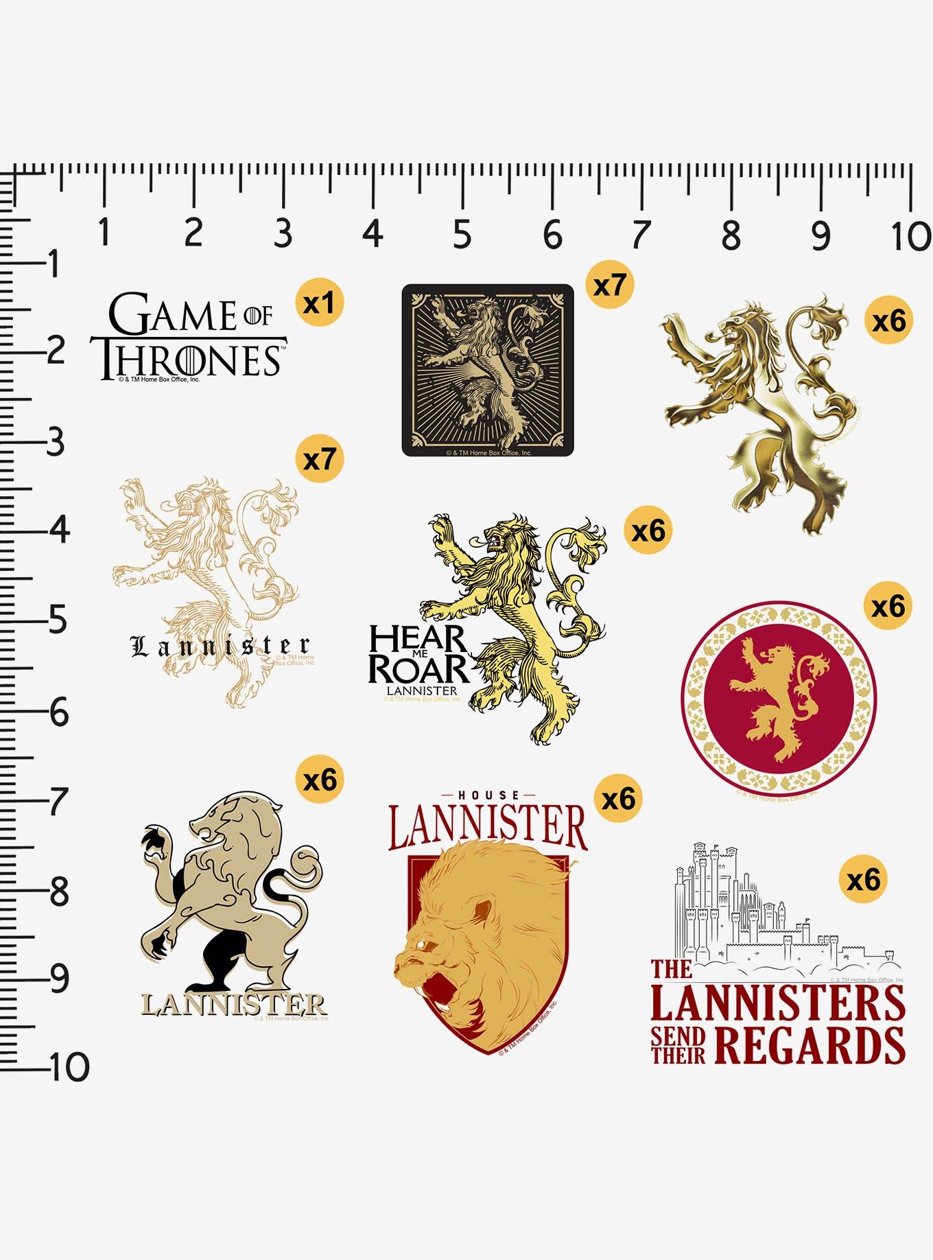 Game of Thrones House Lannister 100ct Vinyl Stickers Variety Pack, , hi-res