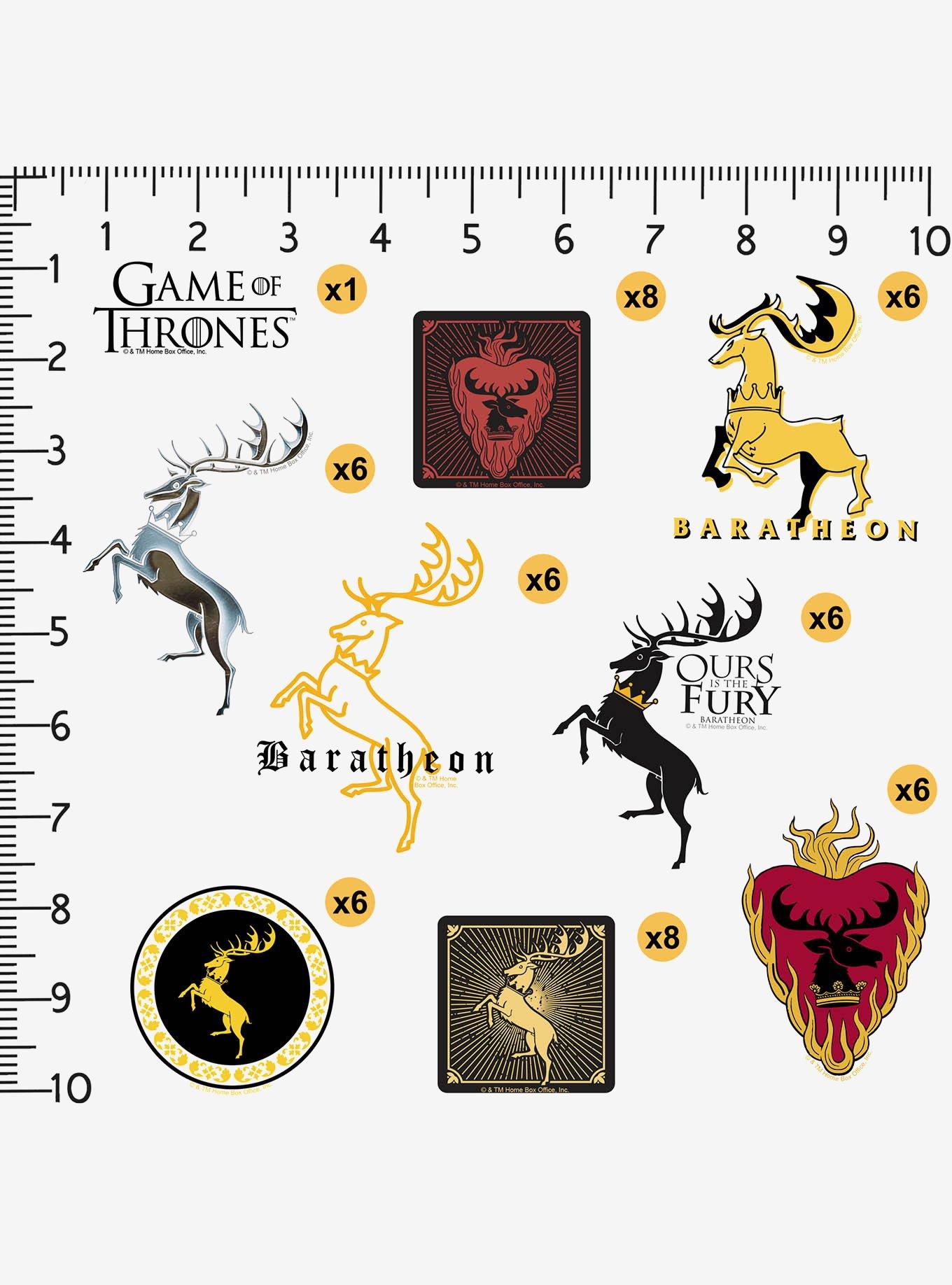 Game of Thrones House Baratheon 100ct Vinyl Stickers Variety Pack, , alternate