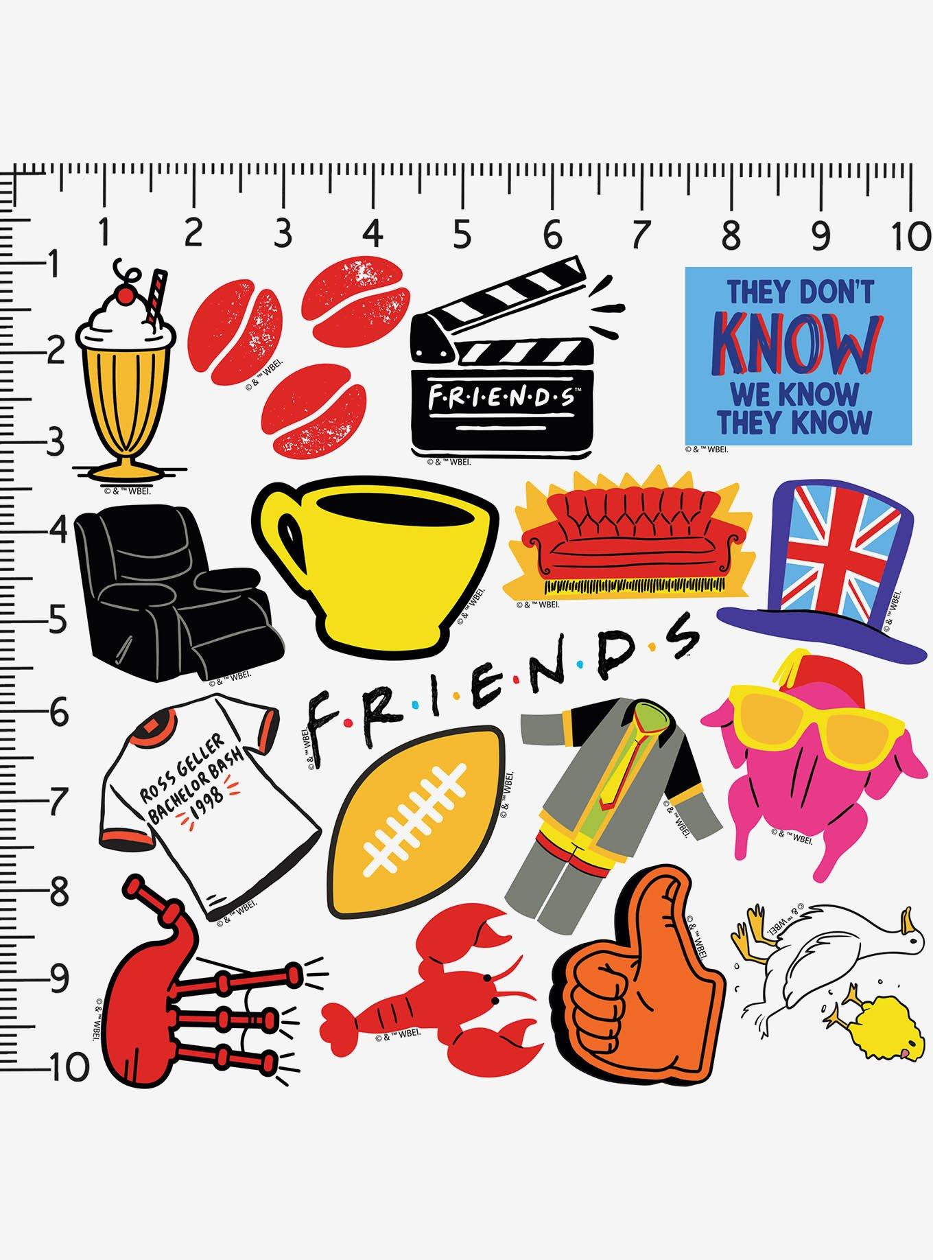 Friends Iconic 100ct Vinyl Stickers Variety Pack, , alternate