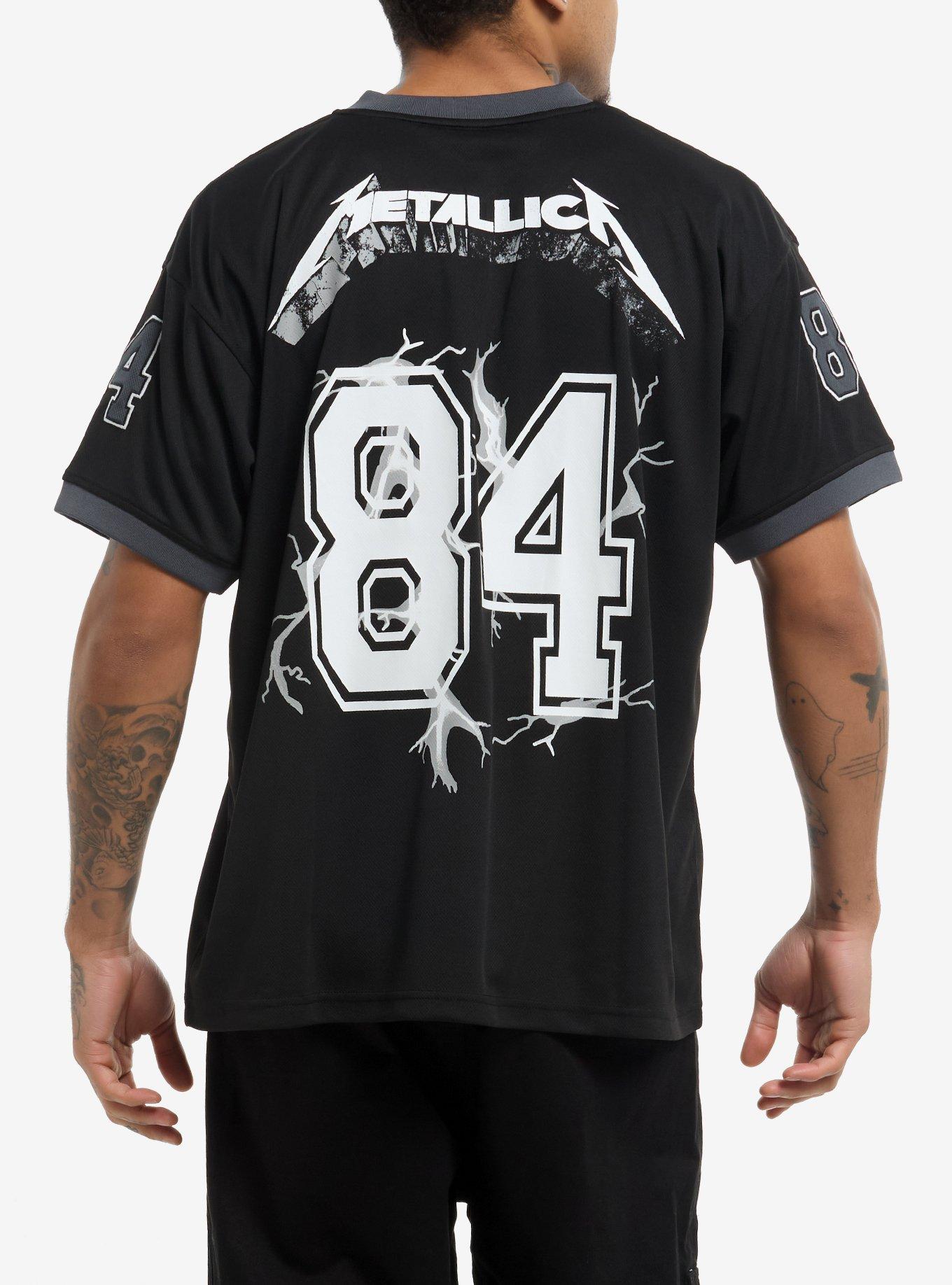 Metallica Ride The Lightning Football Jersey, BLACK, alternate