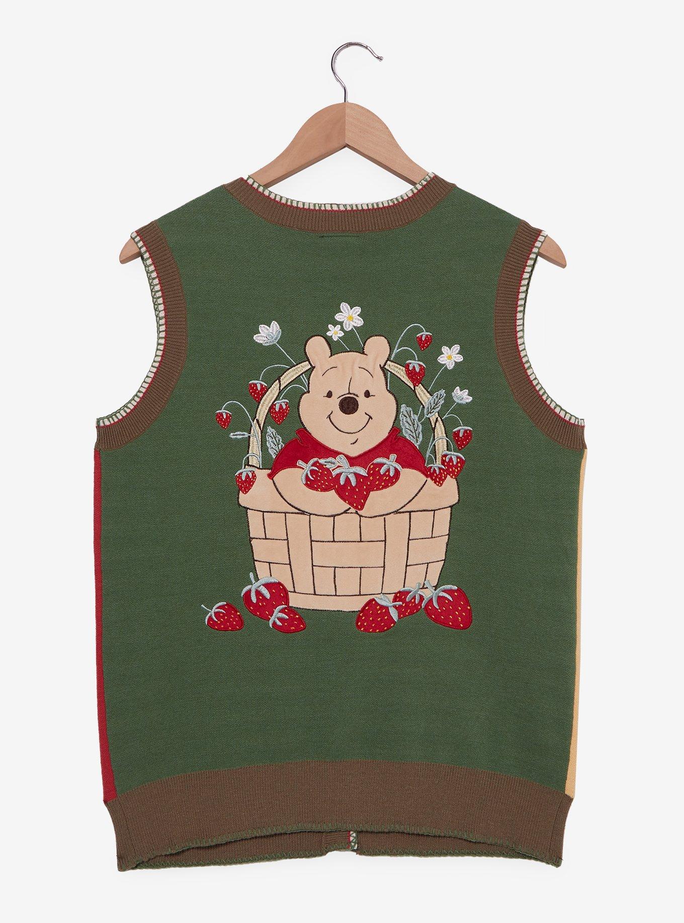 Disney Winnie the Pooh Strawberry Patchwork Women's Sweater Vest, , hi-res