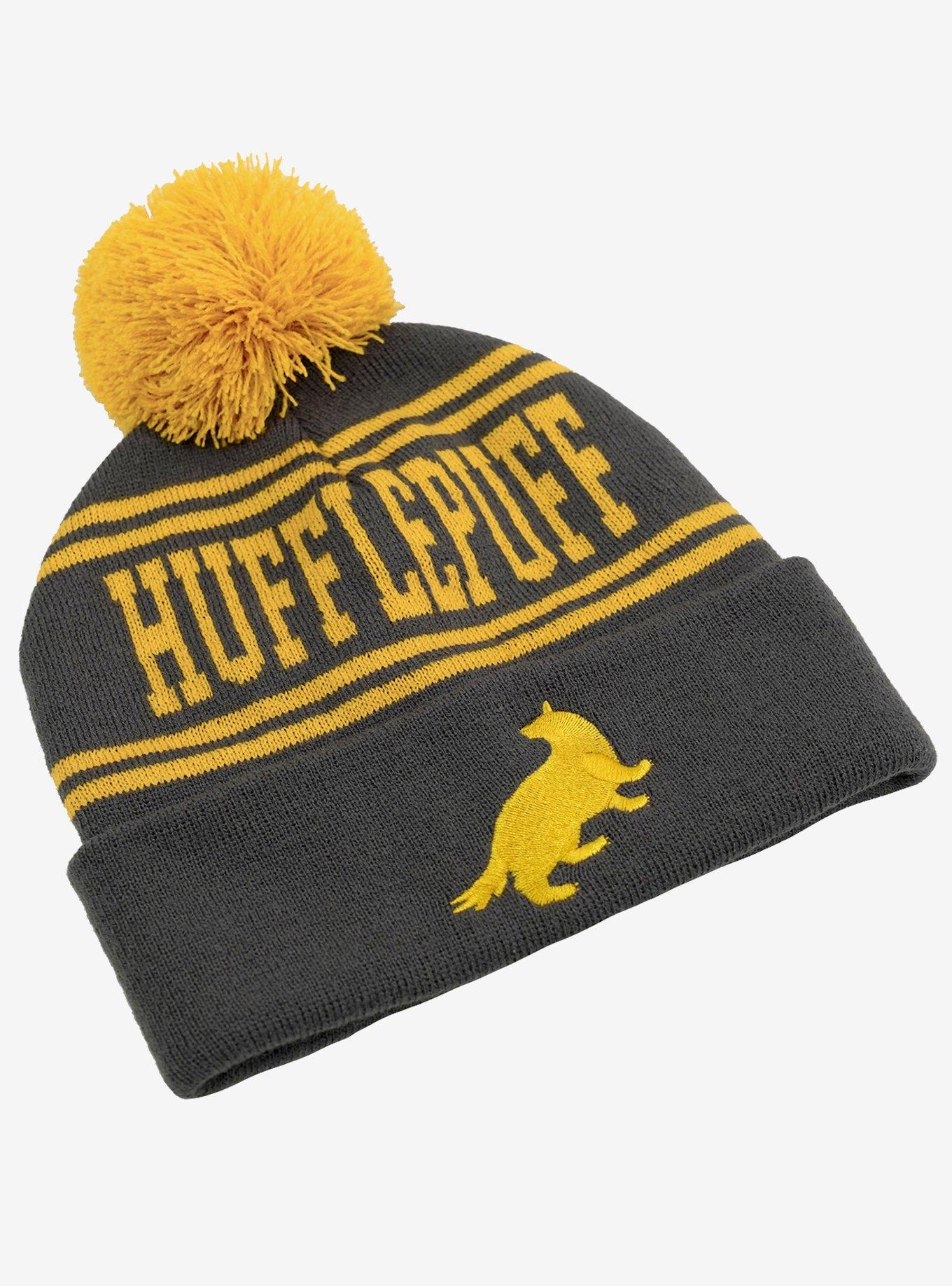 Harry Potter Hufflepuff Pom Knit Beanie, , alternate