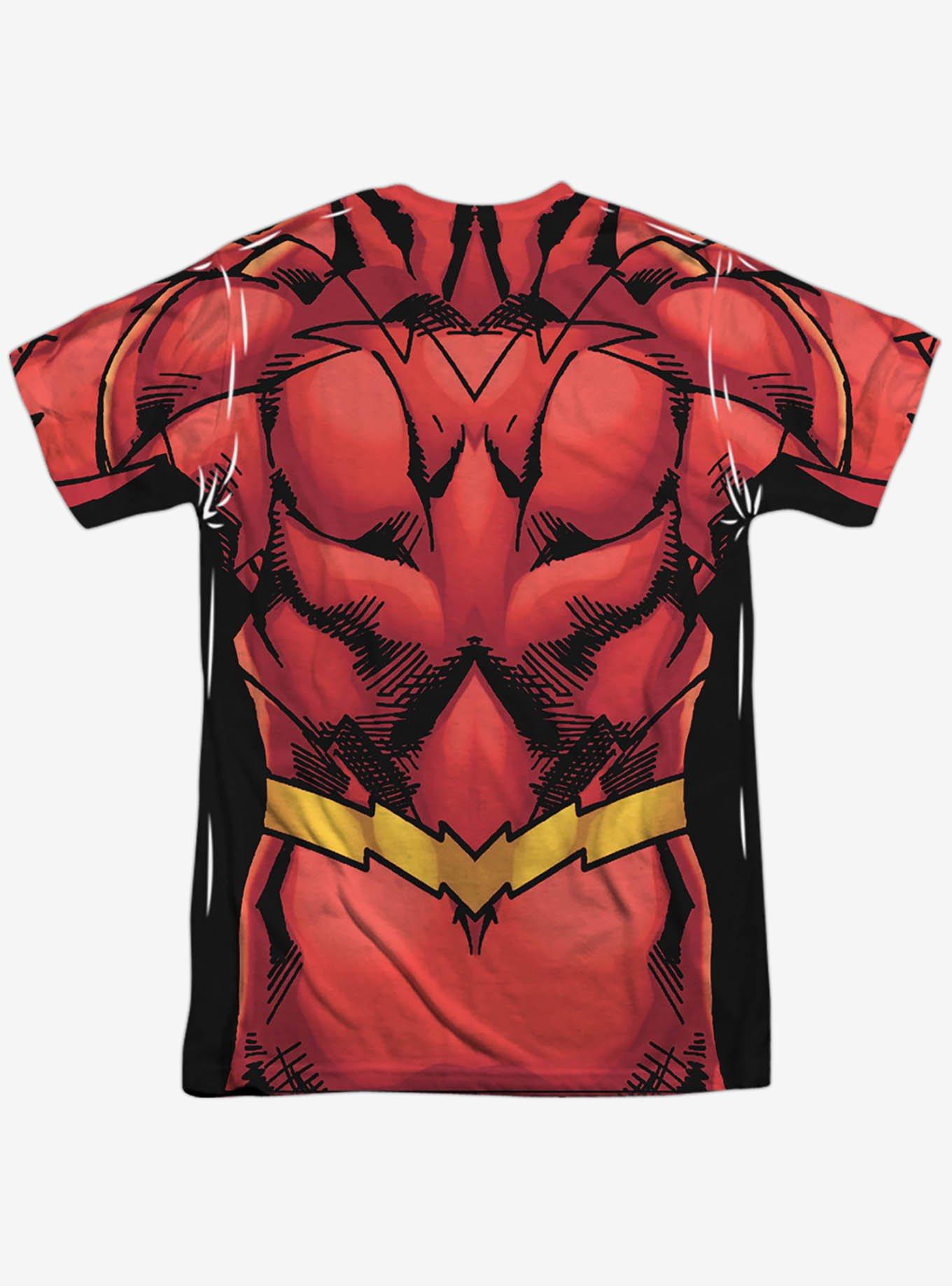 DC Comics Justice League Flash 52 Sublimated Costume T-Shirt, MULTI, alternate