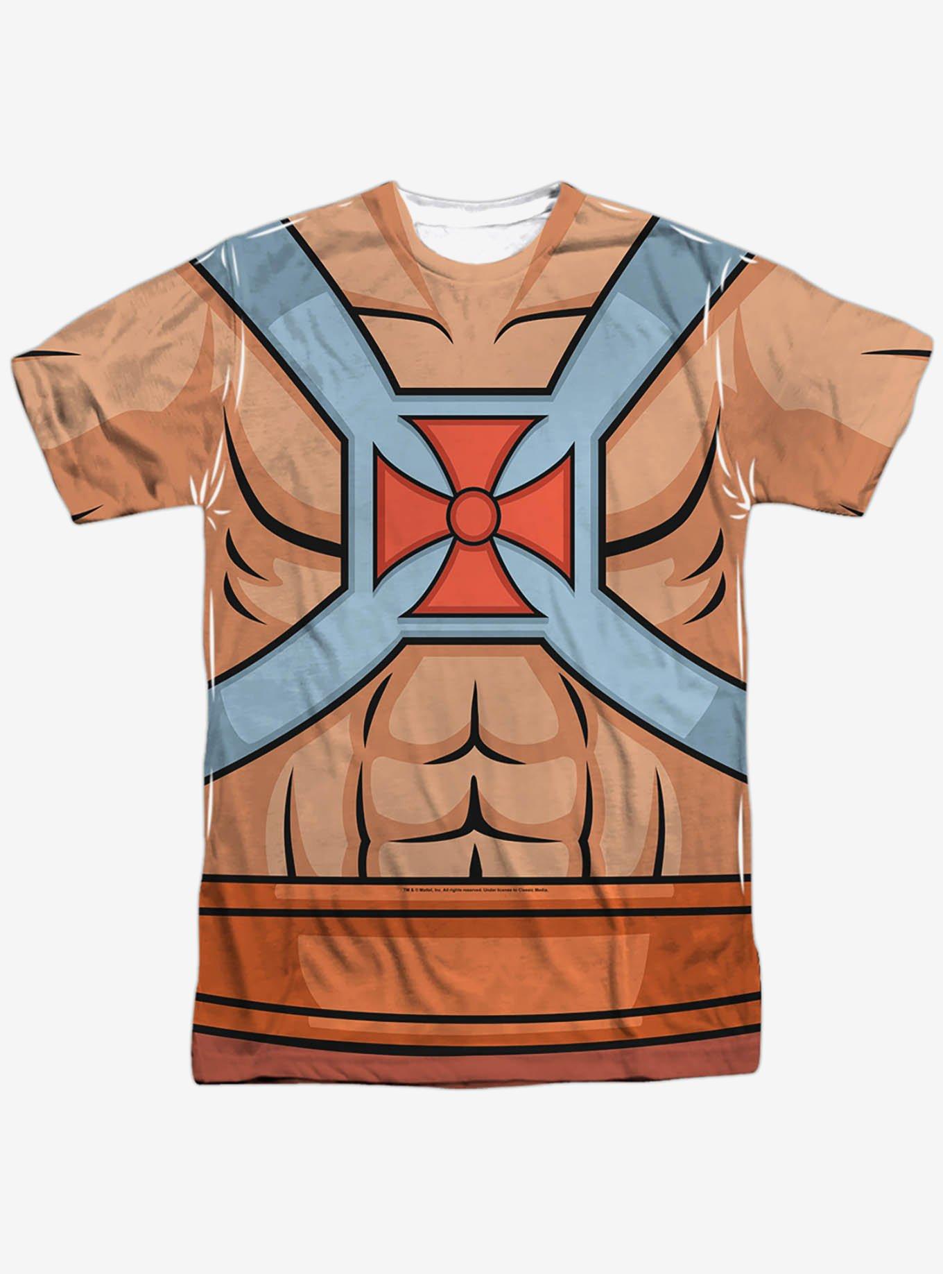 Masters Of The Universe Action Cartoon He-Man Costume Print T-Shirt, , hi-res