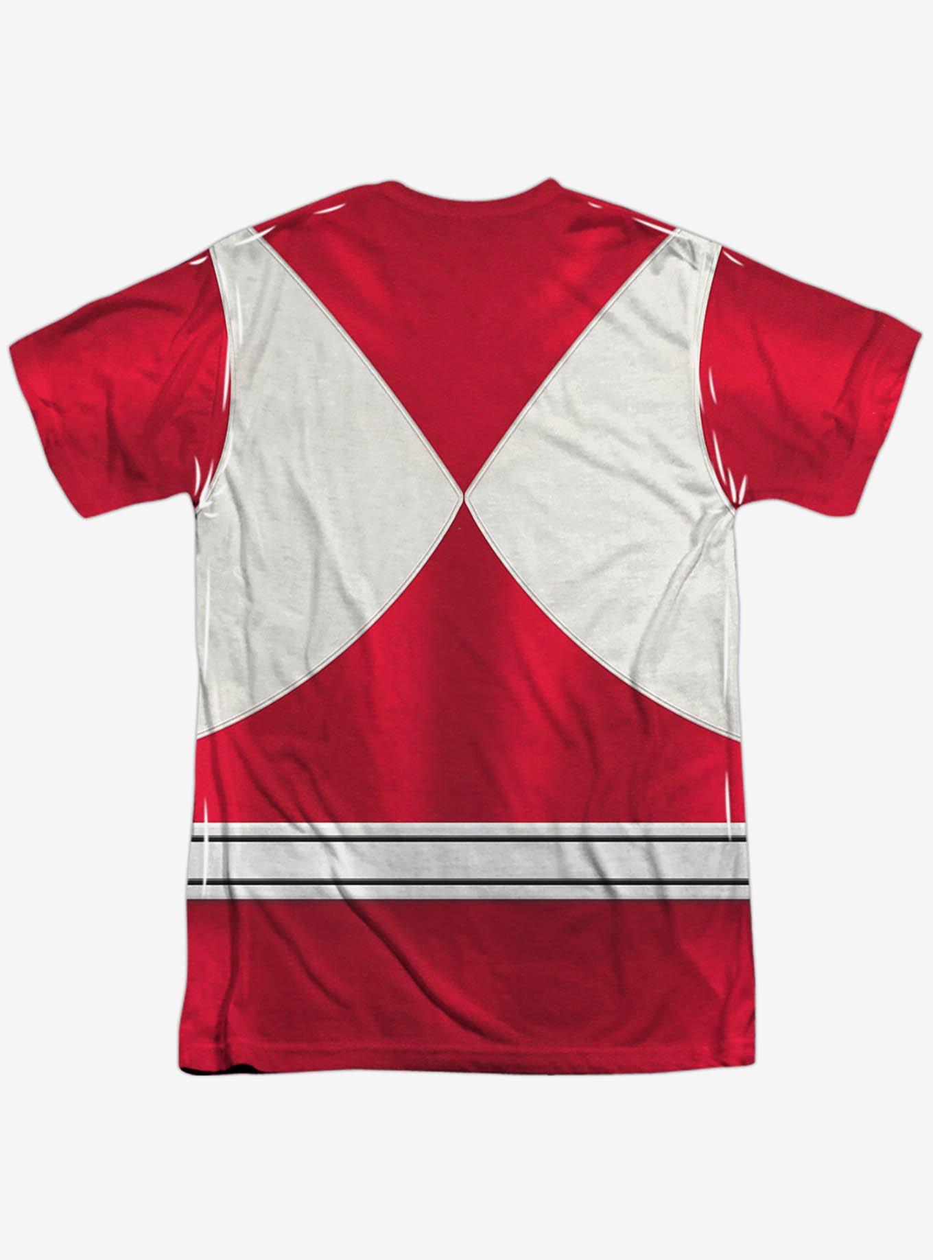 Mighty Morphin' Power Rangers Red Ranger Emblem Sublimated T-Shirt, MULTI, alternate