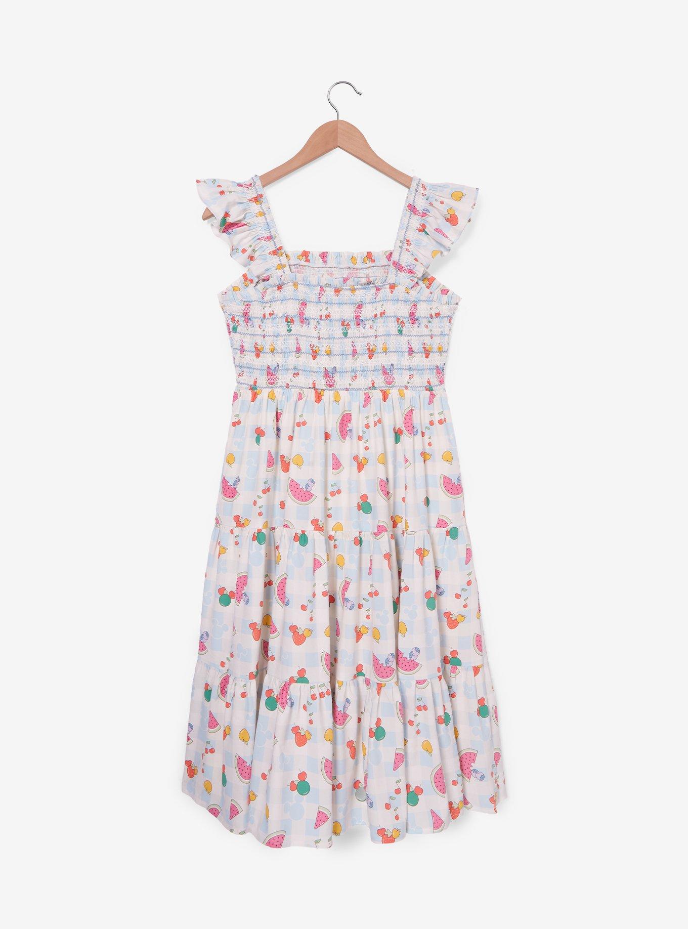 Disney Mickey Mouse Gingham Fruits Allover Print Tank Dress - BoxLunch Exclusive, , hi-res