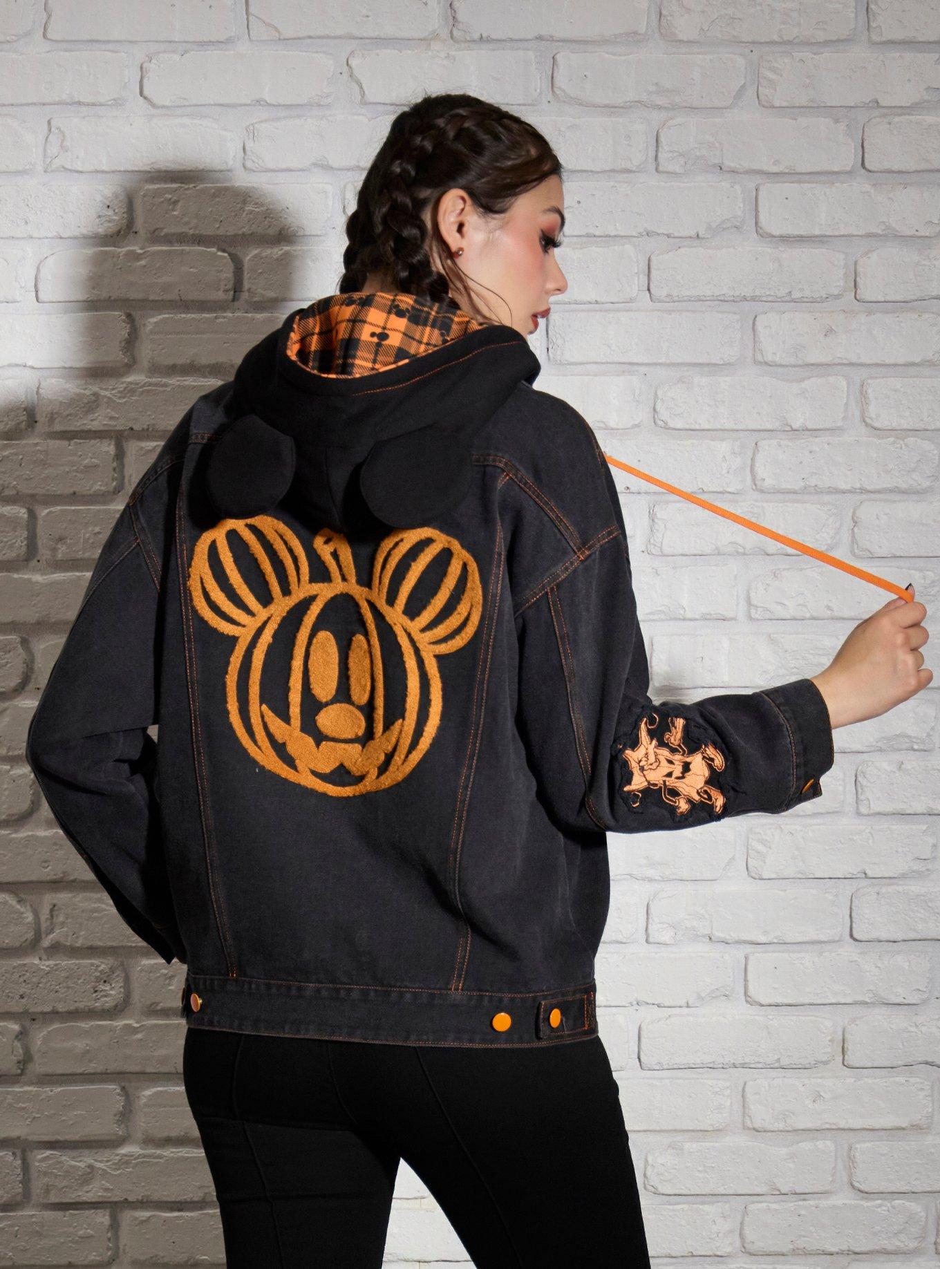Her Universe Disney Mickey Mouse & Friends Halloween Hooded Denim Jacket, MULTI, alternate