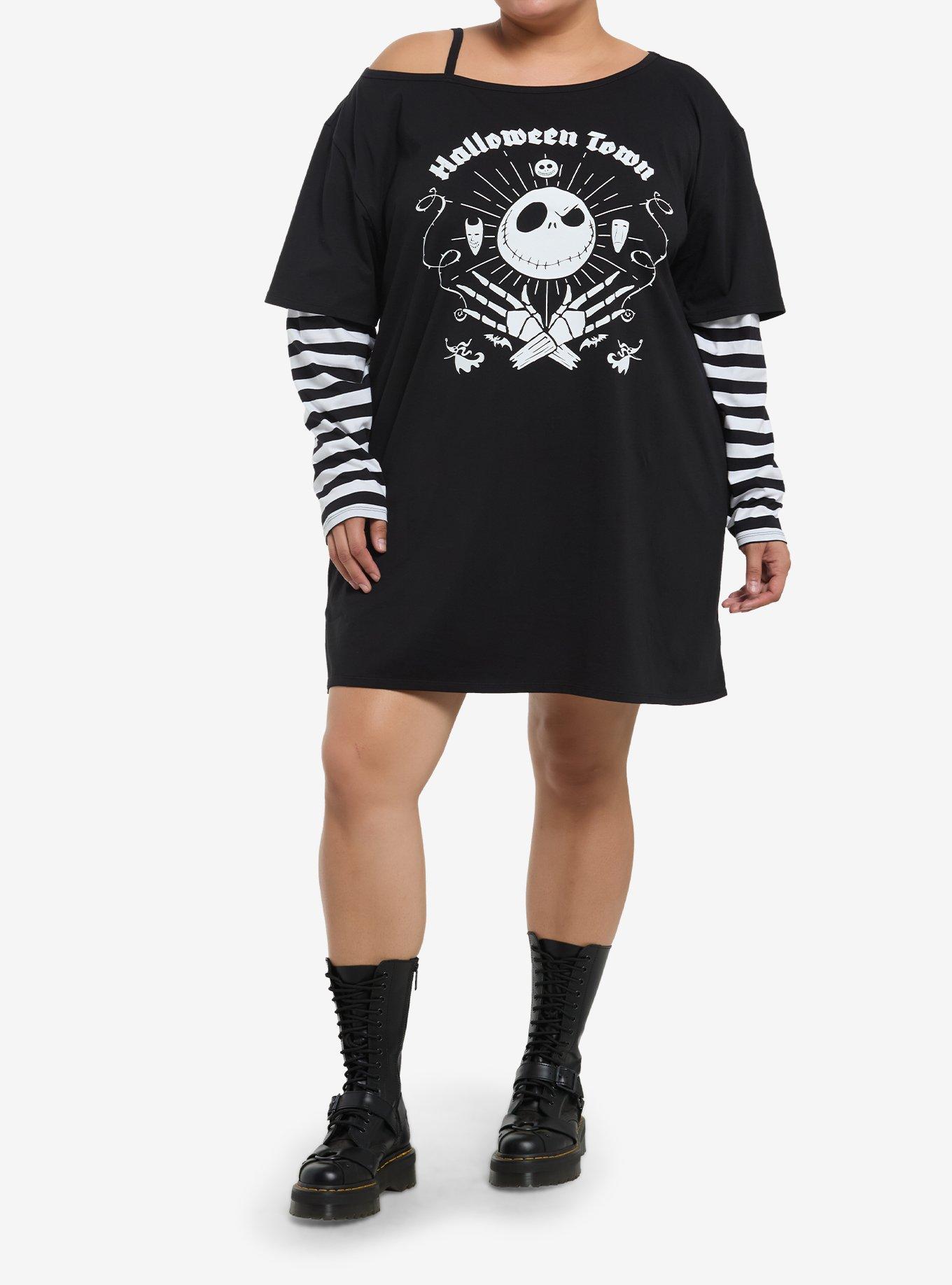 Her Universe The Nightmare Before Christmas Jack Long-Sleeve Twofer Dress Plus Size, , hi-res