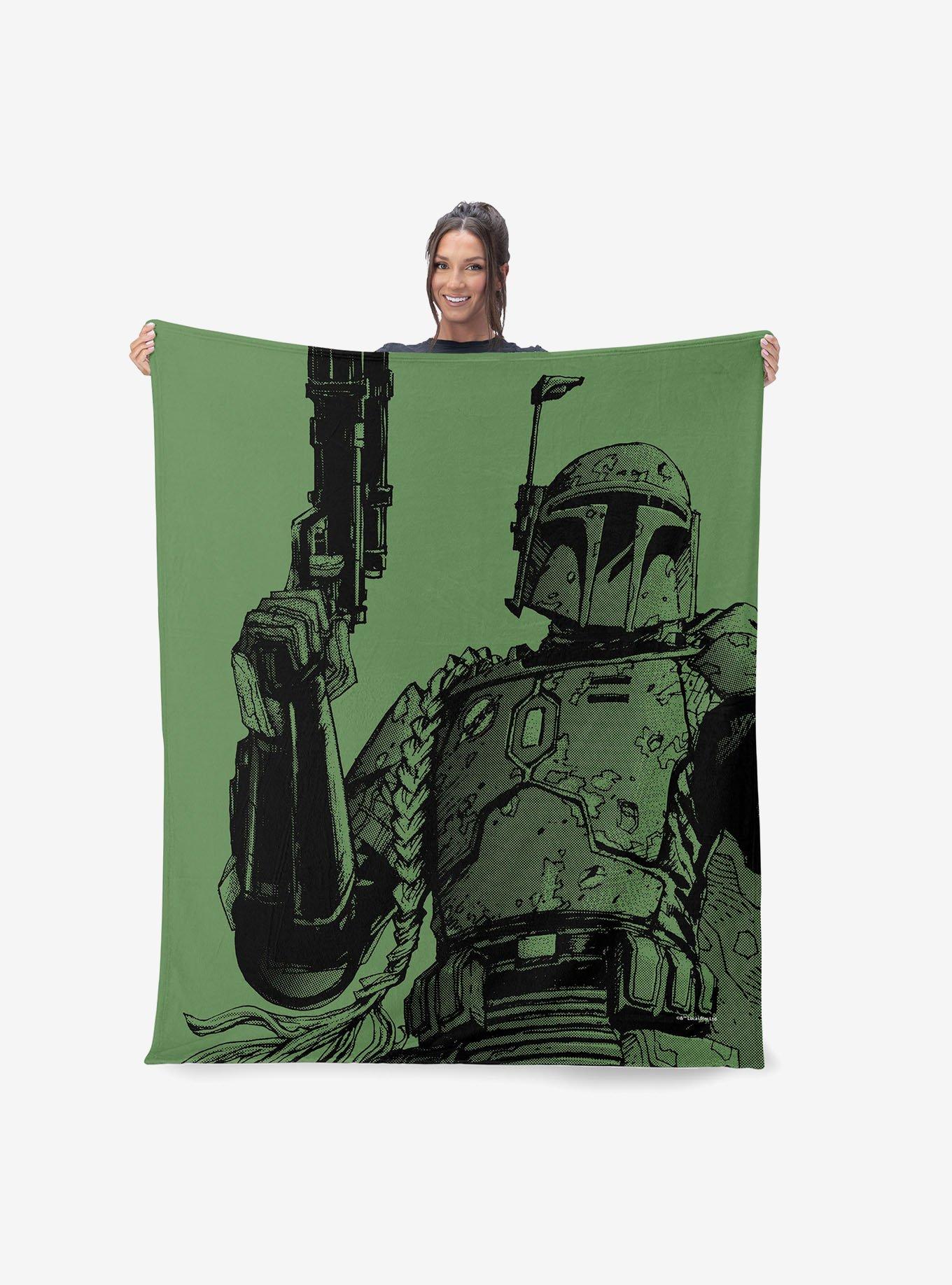 Star Wars Classic Comic Books Boba Fett Silk Touch Sherpa Throw Blanket, , alternate