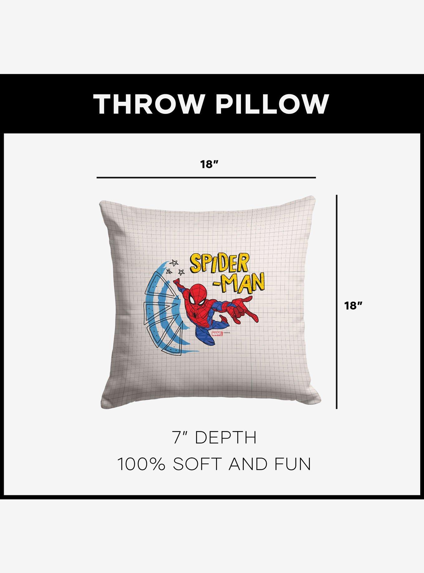Marvel Spider-Man Spiderman Sketch Throw Pillow, , alternate